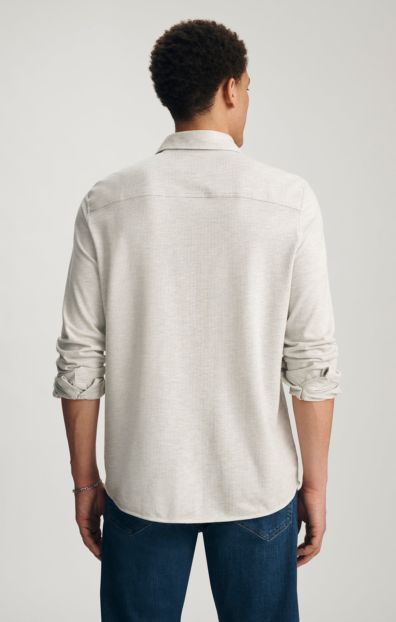 BUTTON-DOWN SHIRT IN HEATHER GREY - Image 2