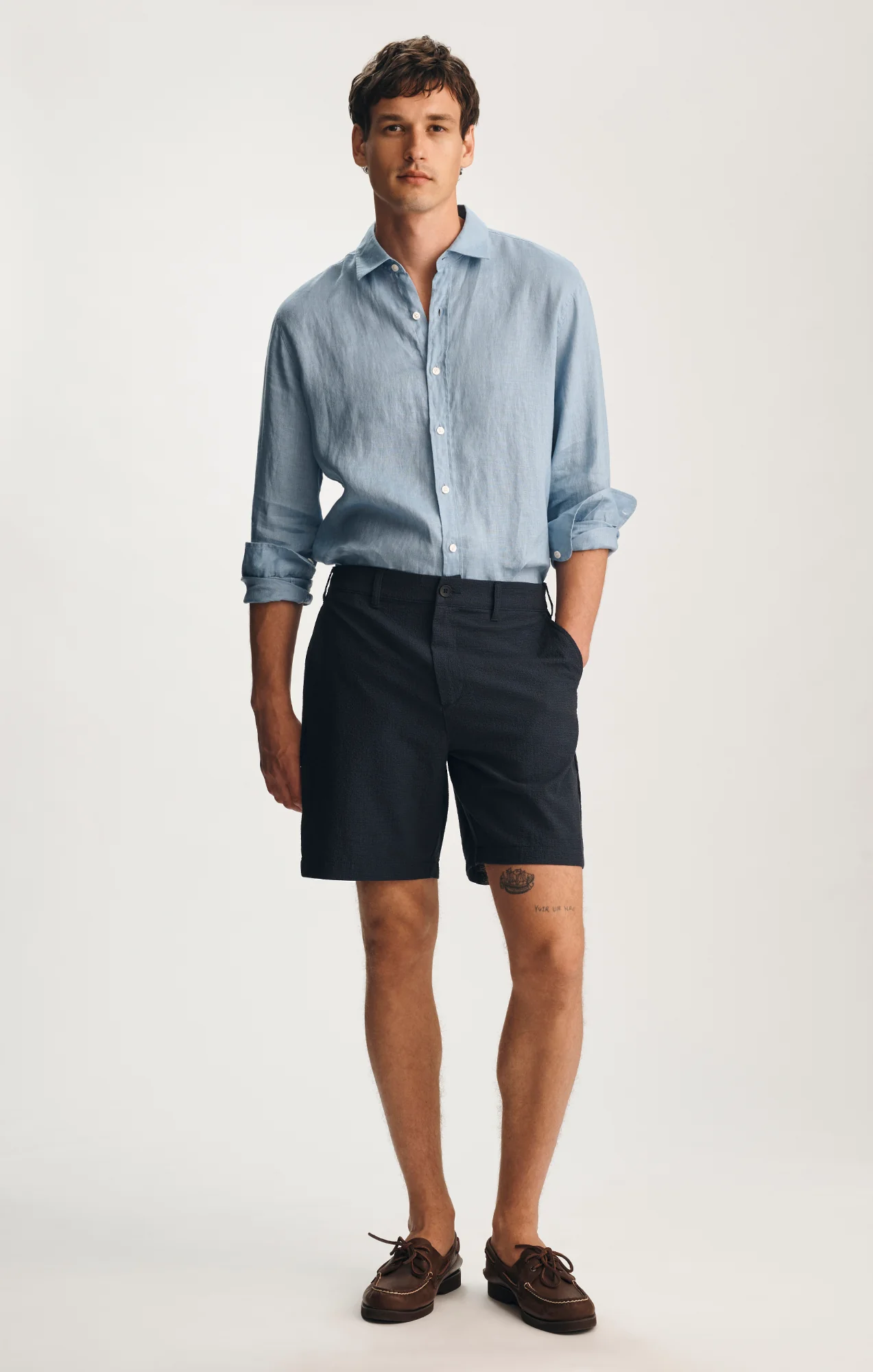 CHINO 7" INSEAM SHORTS IN NAVY BLAZER