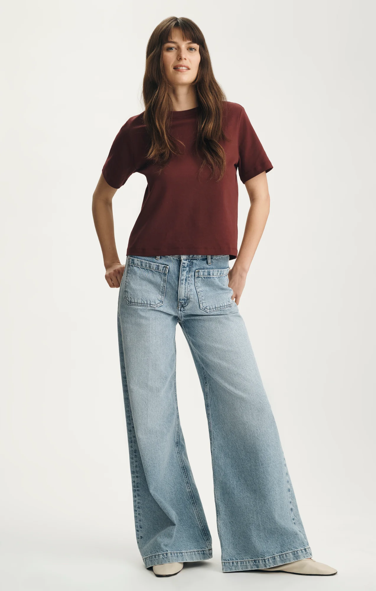 CHRISTINE WIDE LEG IN LIGHT CLASSIC DENIM