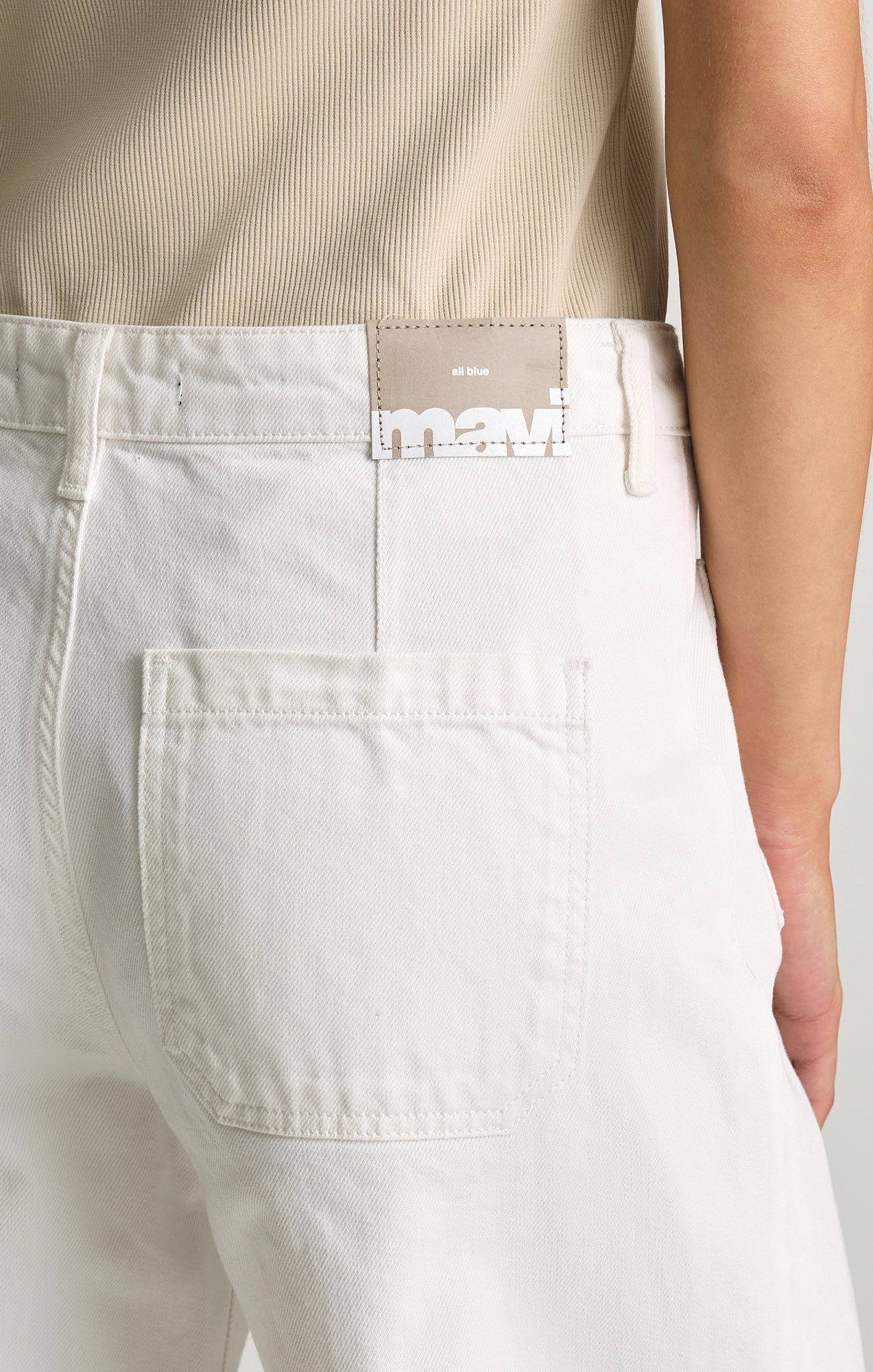CHRISTINE WIDE LEG IN WHITE CLASSIC DENIM - Image 6