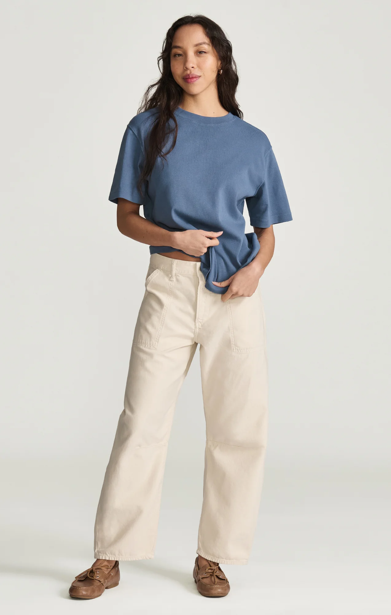 CREW NECK T-SHIRT IN BLUE INDIGO - Image 4