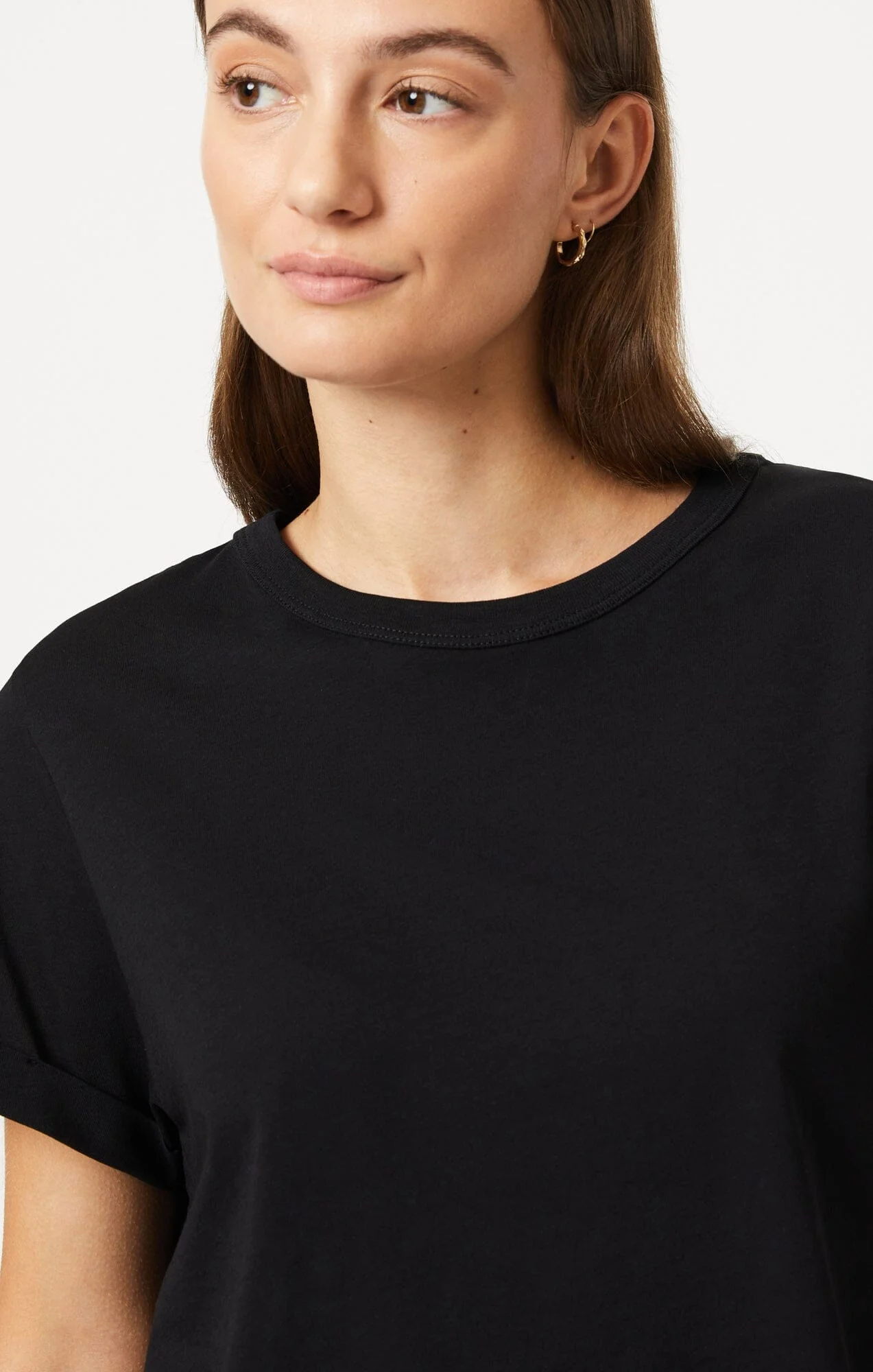 CROPPED T-SHIRT IN BLACK - Image 6