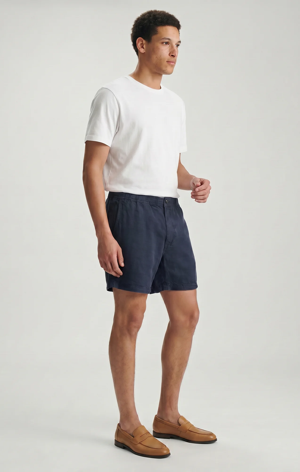 DAXON SHORTS IN NAVY LINEN - Image 2