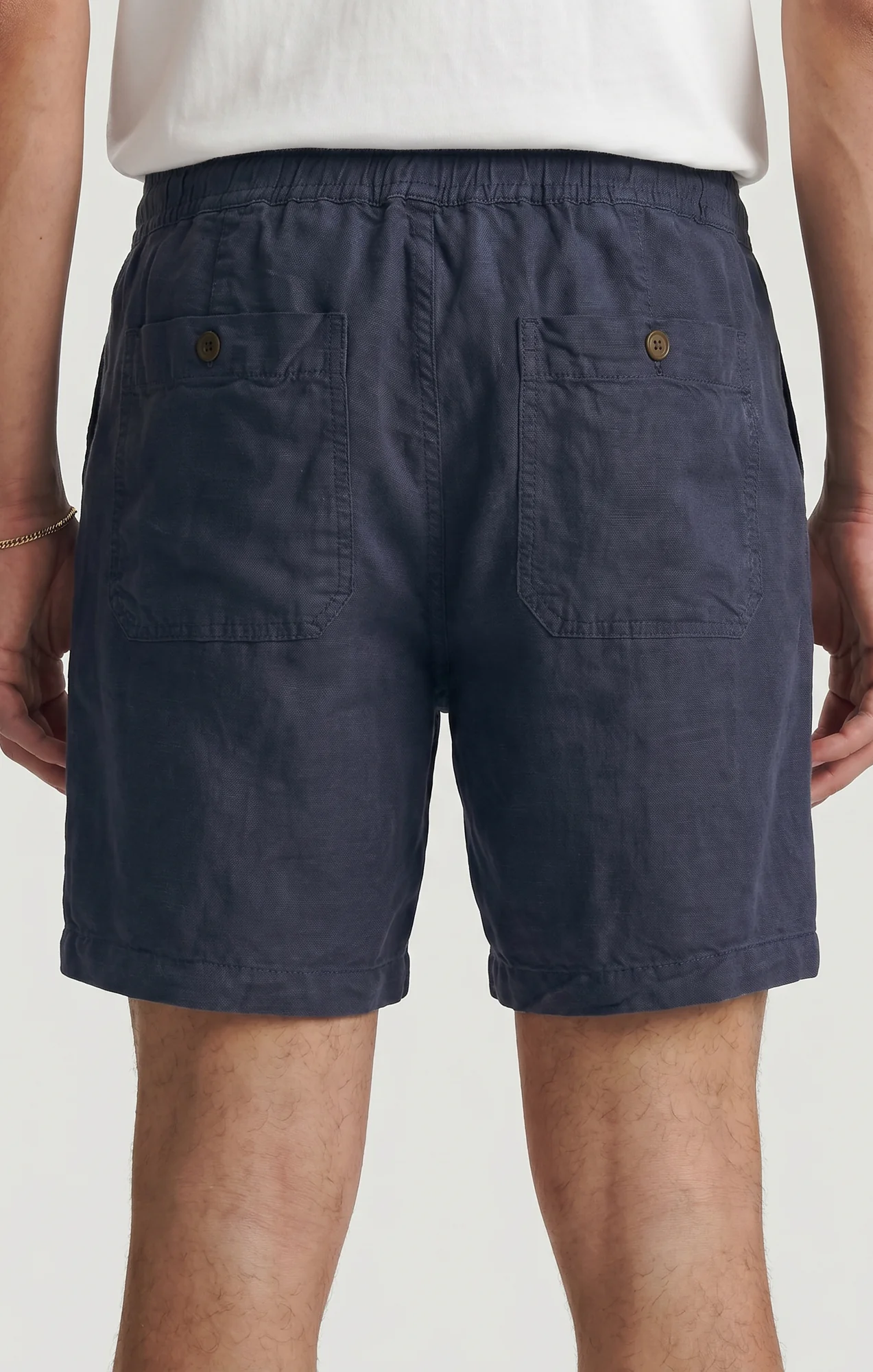 DAXON SHORTS IN NAVY LINEN - Image 5