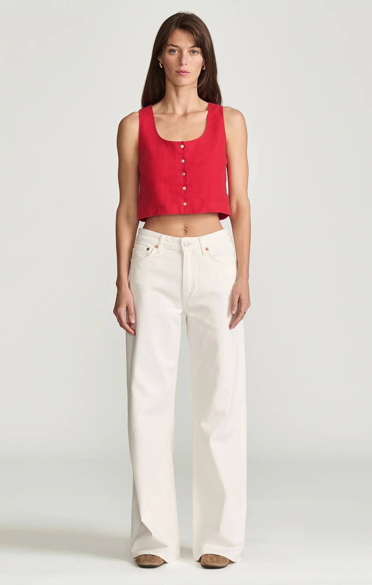FLORIDA WIDE LEG IN OFF-WHITE CLASSIC BLUE - Image 4