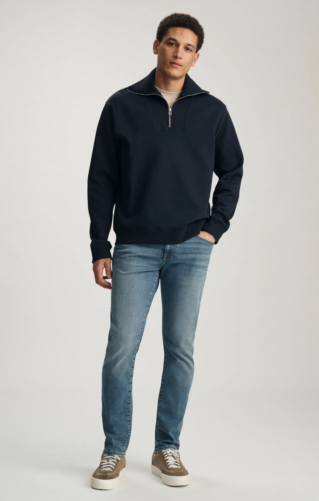 HALF ZIP SWEATSHIRT IN NIGHT SKY - Image 4