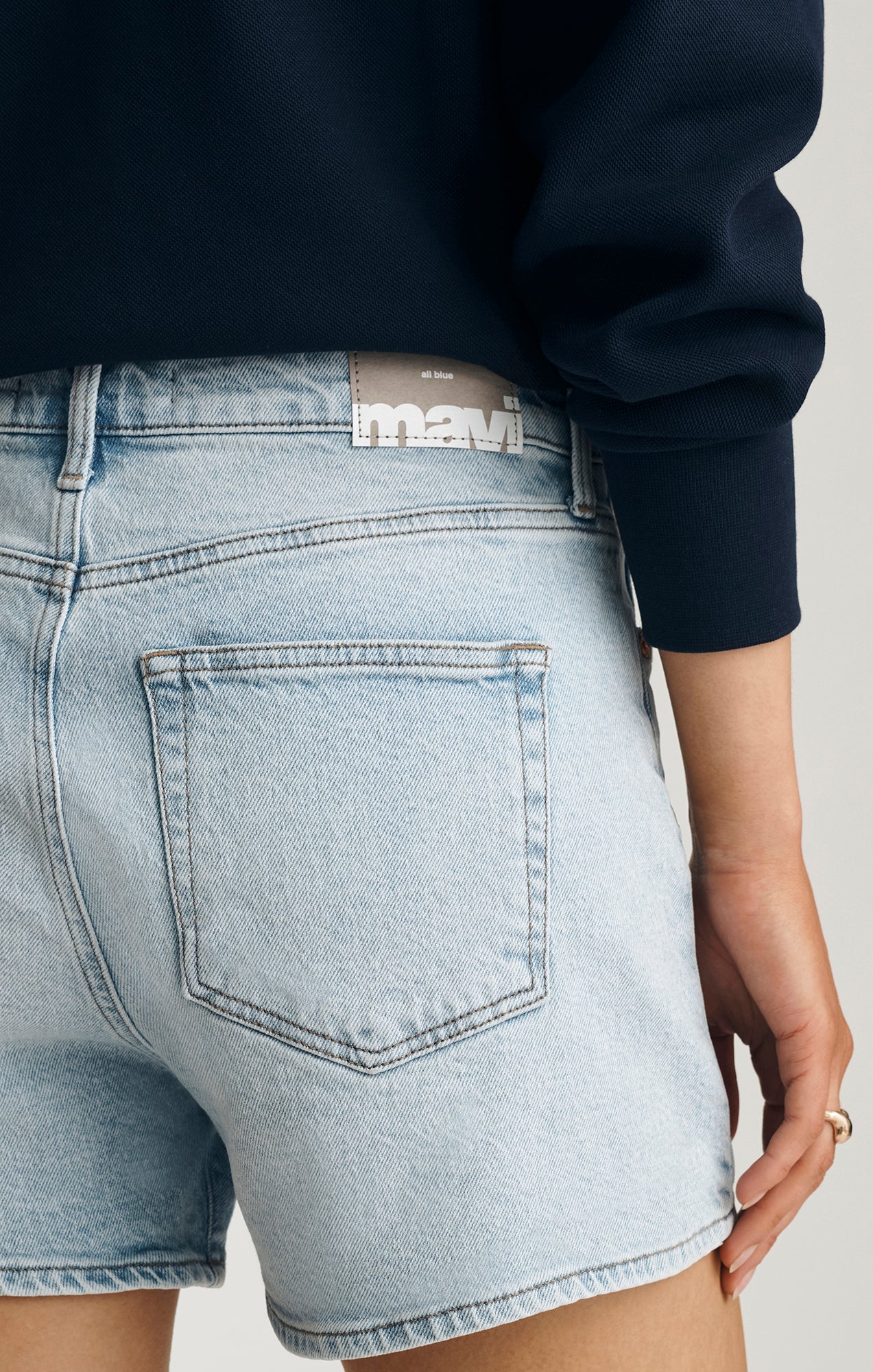 HEIDI SHORTS IN LIGHT BRUSHED CLASSIC BLUE - Image 5