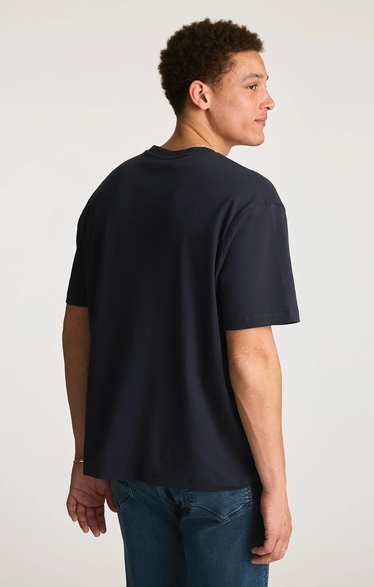 INTERLOCK CREW NECK T-SHIRT IN NIGHT SKY - Image 2