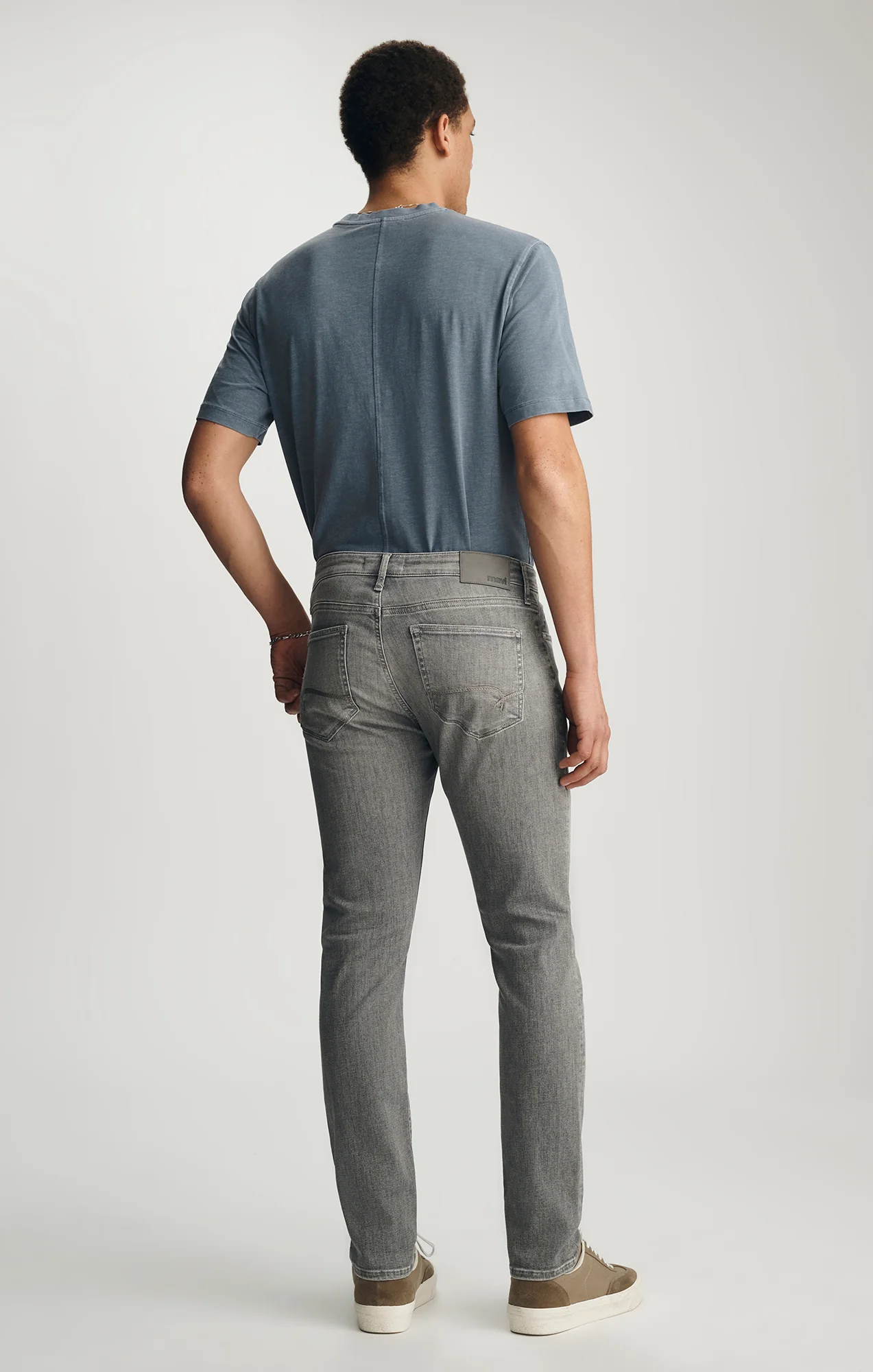 JAKE SLIM LEG IN GREY BRUSHED FEATHER BLUE - Image 2