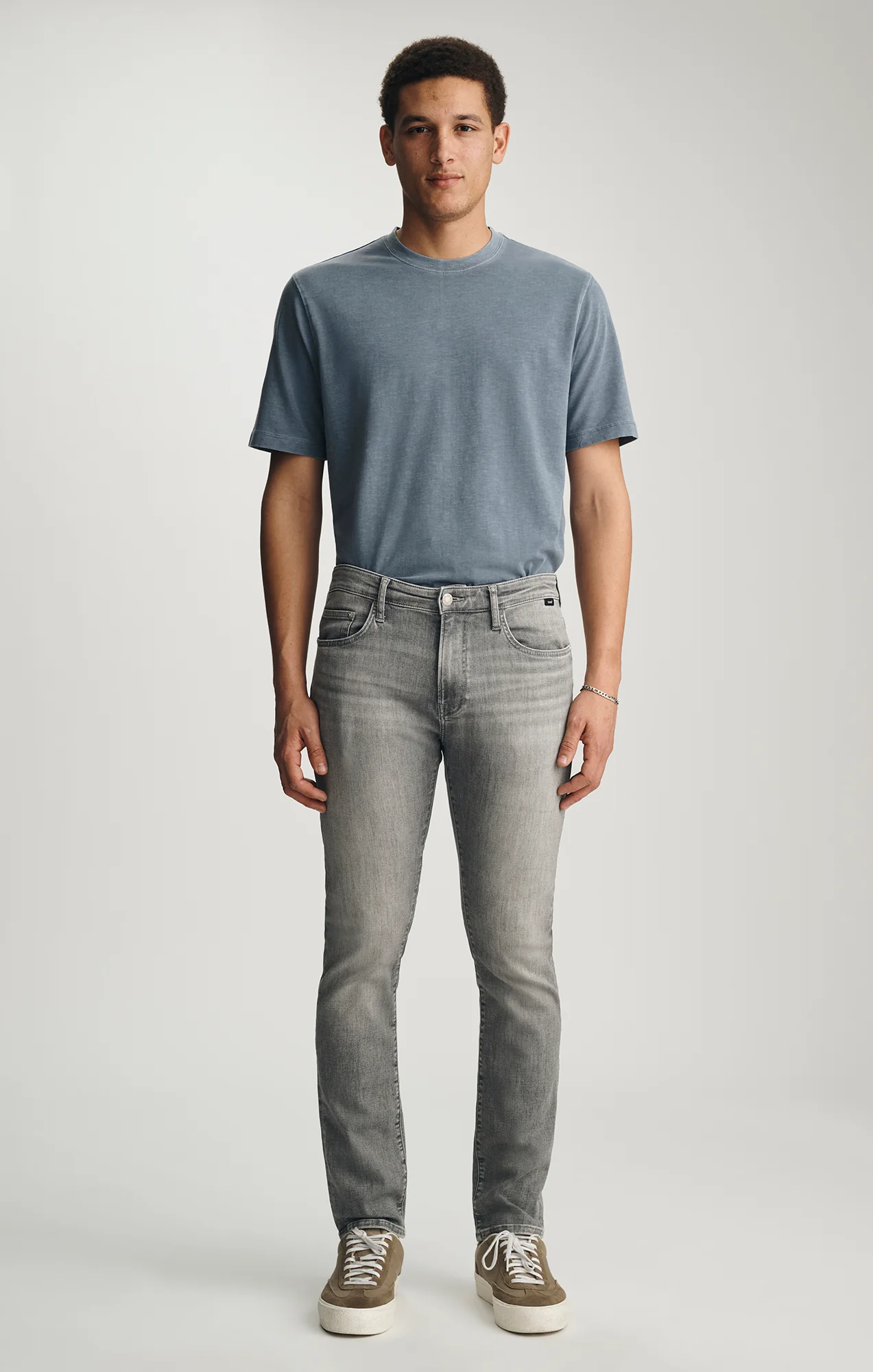 JAKE SLIM LEG IN GREY BRUSHED FEATHER BLUE - Image 4