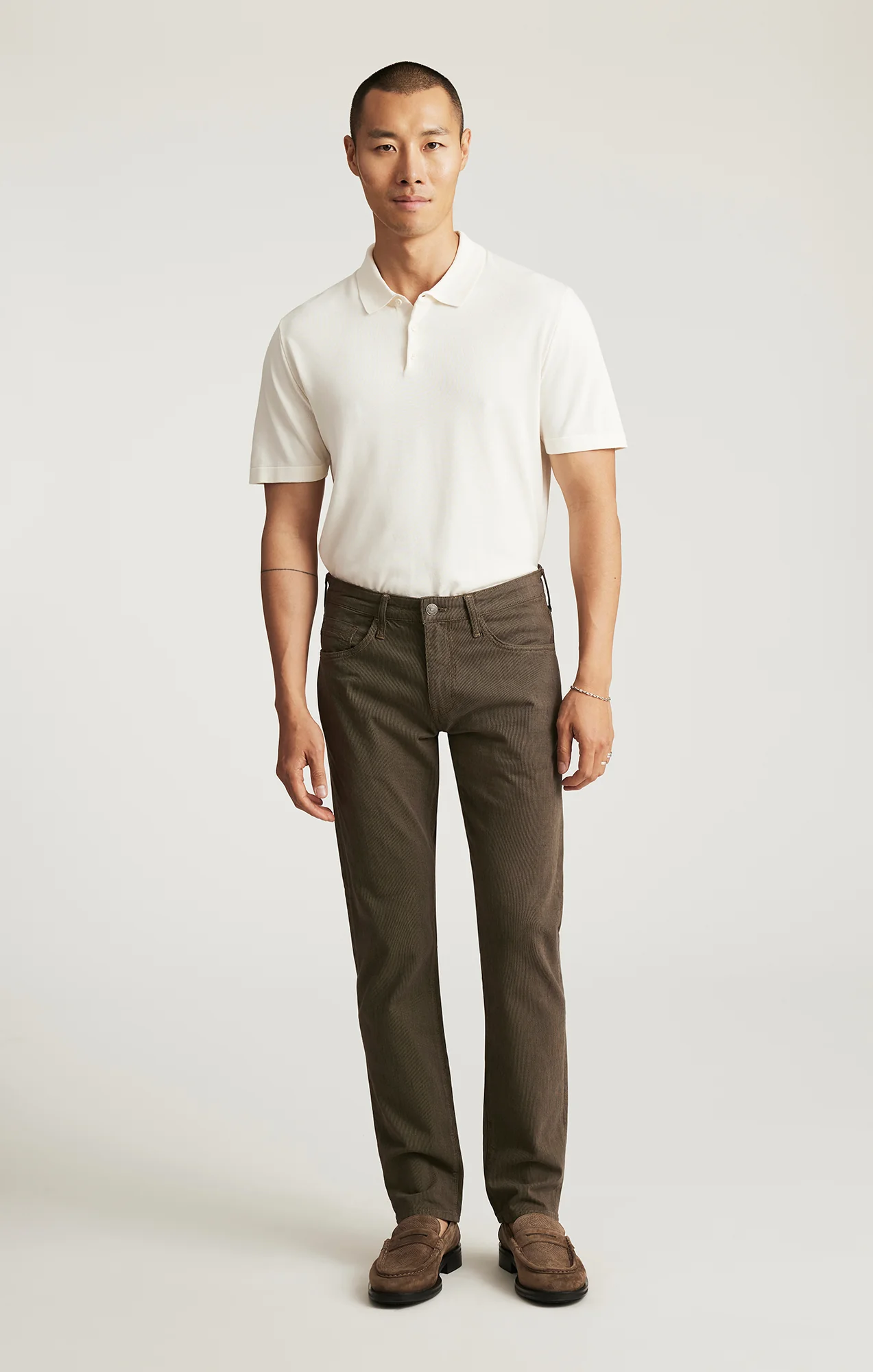 JAKE SLIM LEG IN KHAKI STRIPE - Image 3