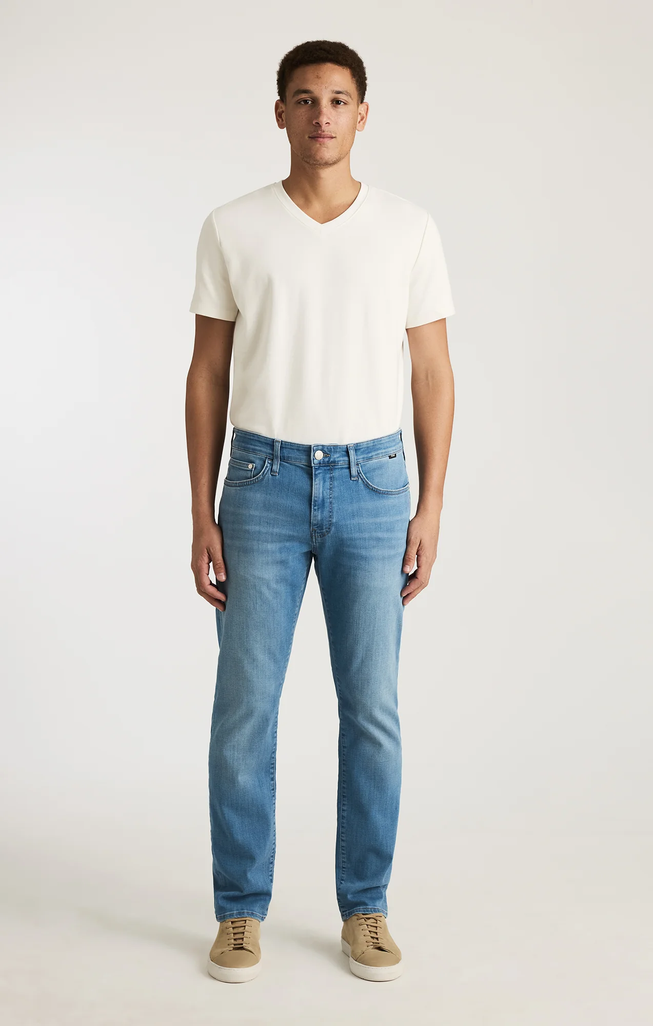 JAKE SLIM LEG IN LIGHT BRUSHED FEATHER BLUE - Image 4