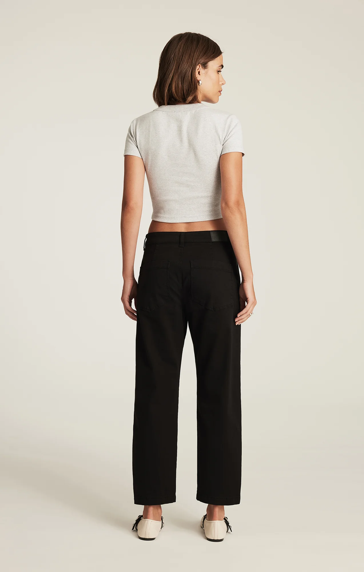 LAUREN STRAIGHT CHINO IN BLACK CASUAL TWILL - Image 4