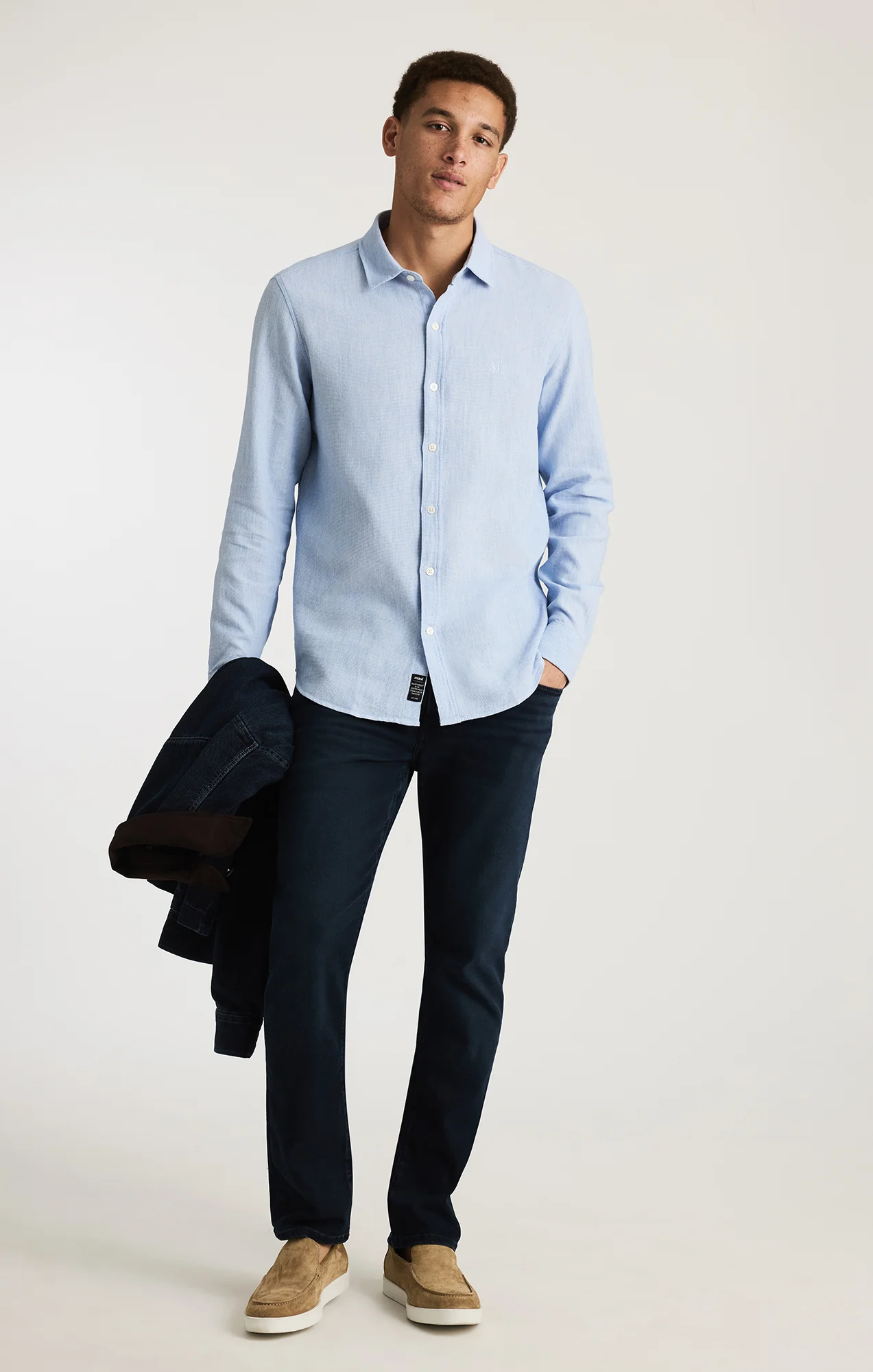 LONG SLEEVE BUTTON-UP SHIRT IN FROZEN FJORD - Image 5