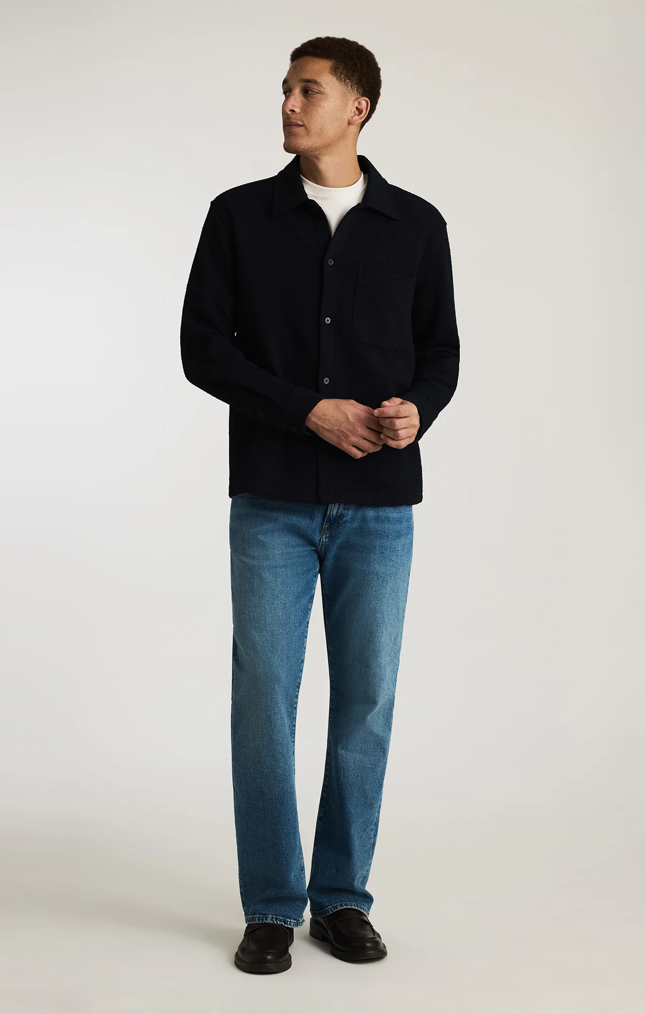 ONE POCKET BUTTON-UP SHIRT IN NIGHT SKY - Image 5