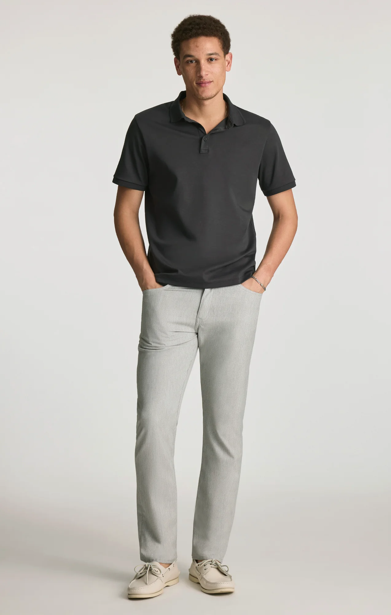 MARCUS SLIM STRAIGHT LEG IN PEWTER FANCY