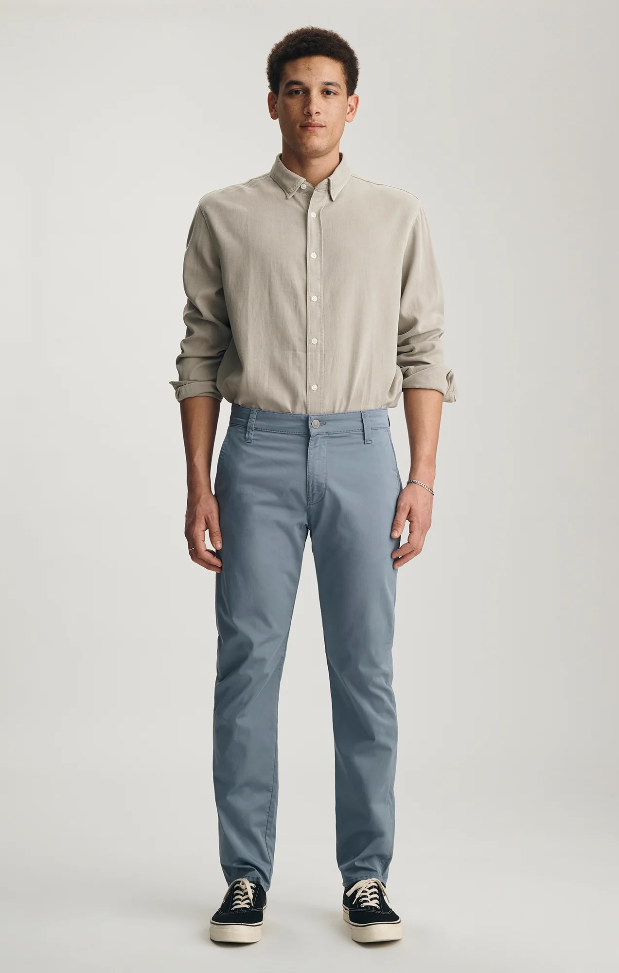 MILTON SLIM STRAIGHT CHINO IN STEEL CITY SMART - Image 4