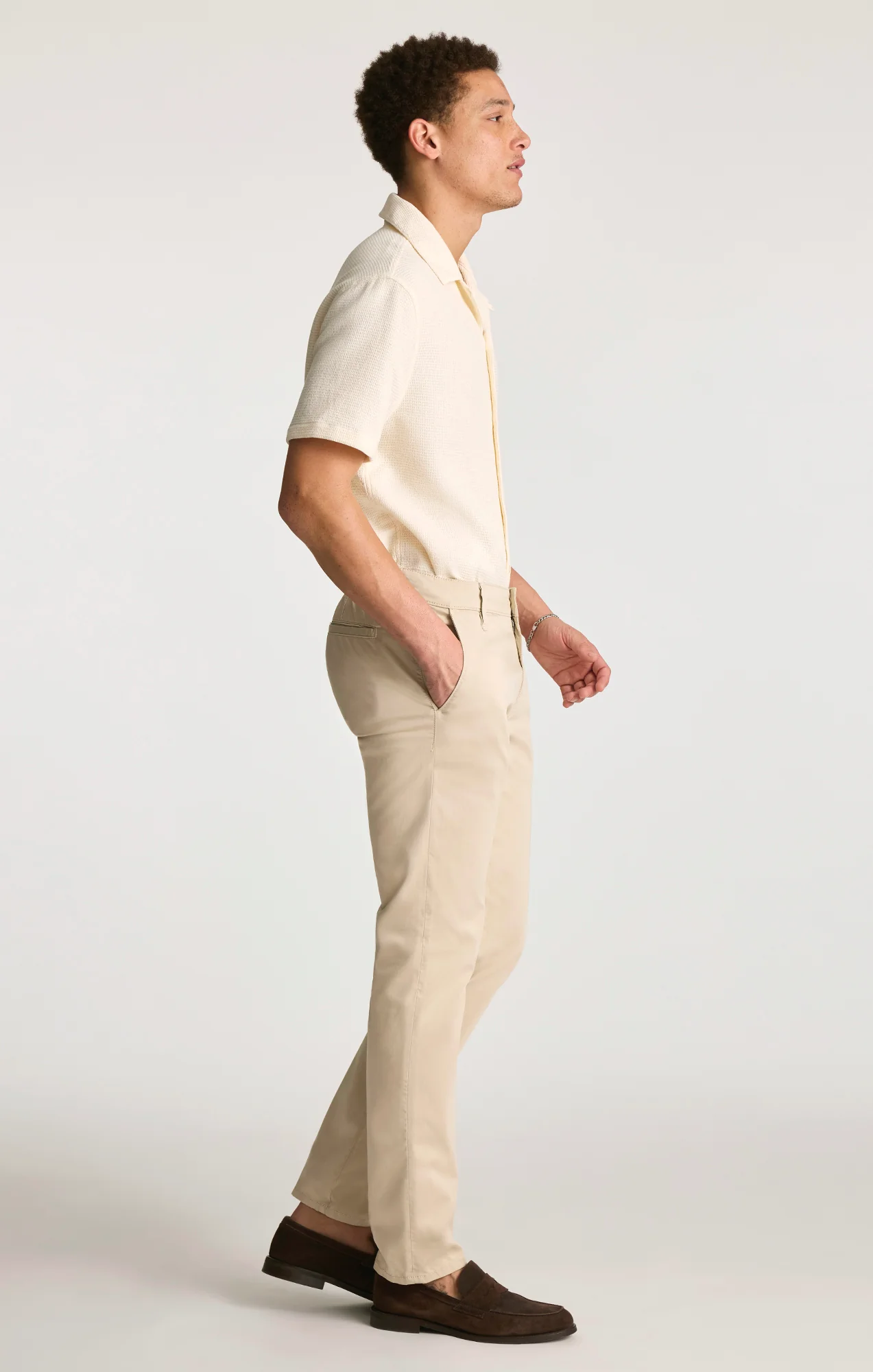 MILTON SLIM STRAIGHT CHINO IN LINEN CITY SMART - Image 3