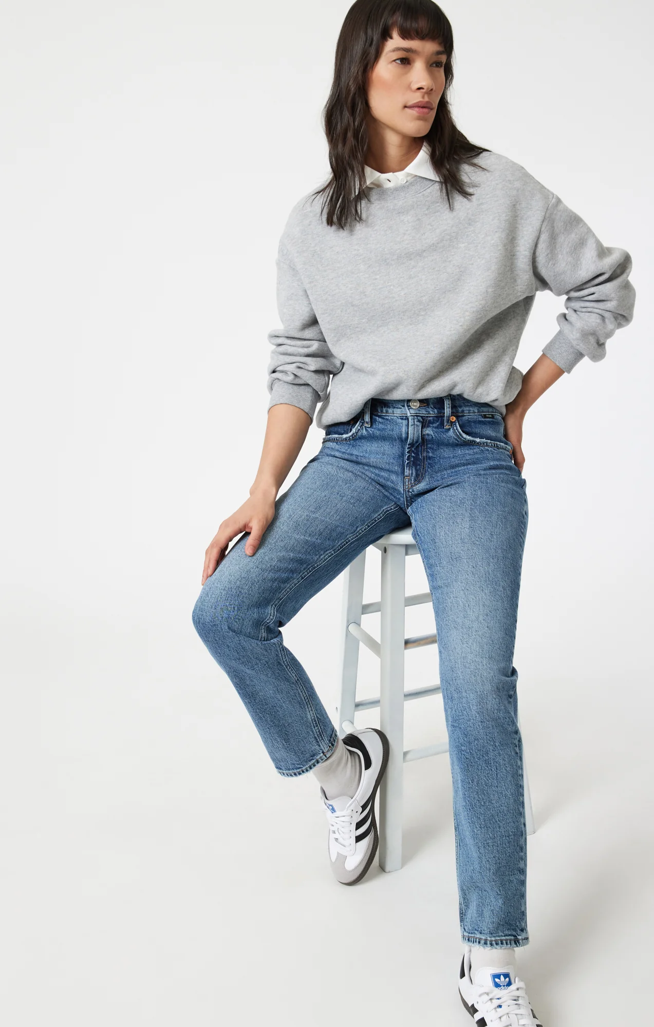 MIRELLA STRAIGHT LEG IN MID BRUSHED CLASSIC BLUE - Image 2