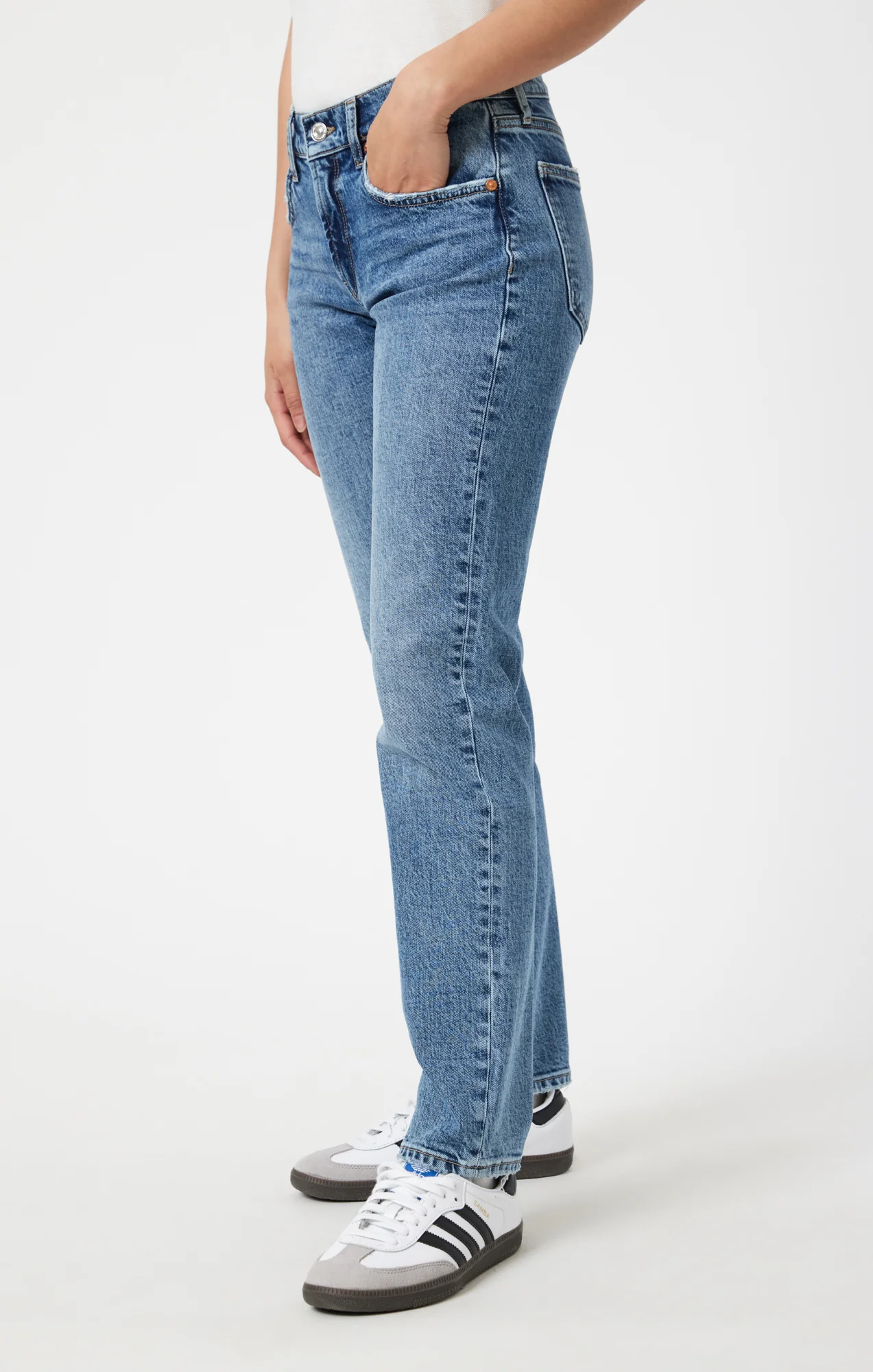 MIRELLA STRAIGHT LEG IN MID BRUSHED CLASSIC BLUE - Image 4