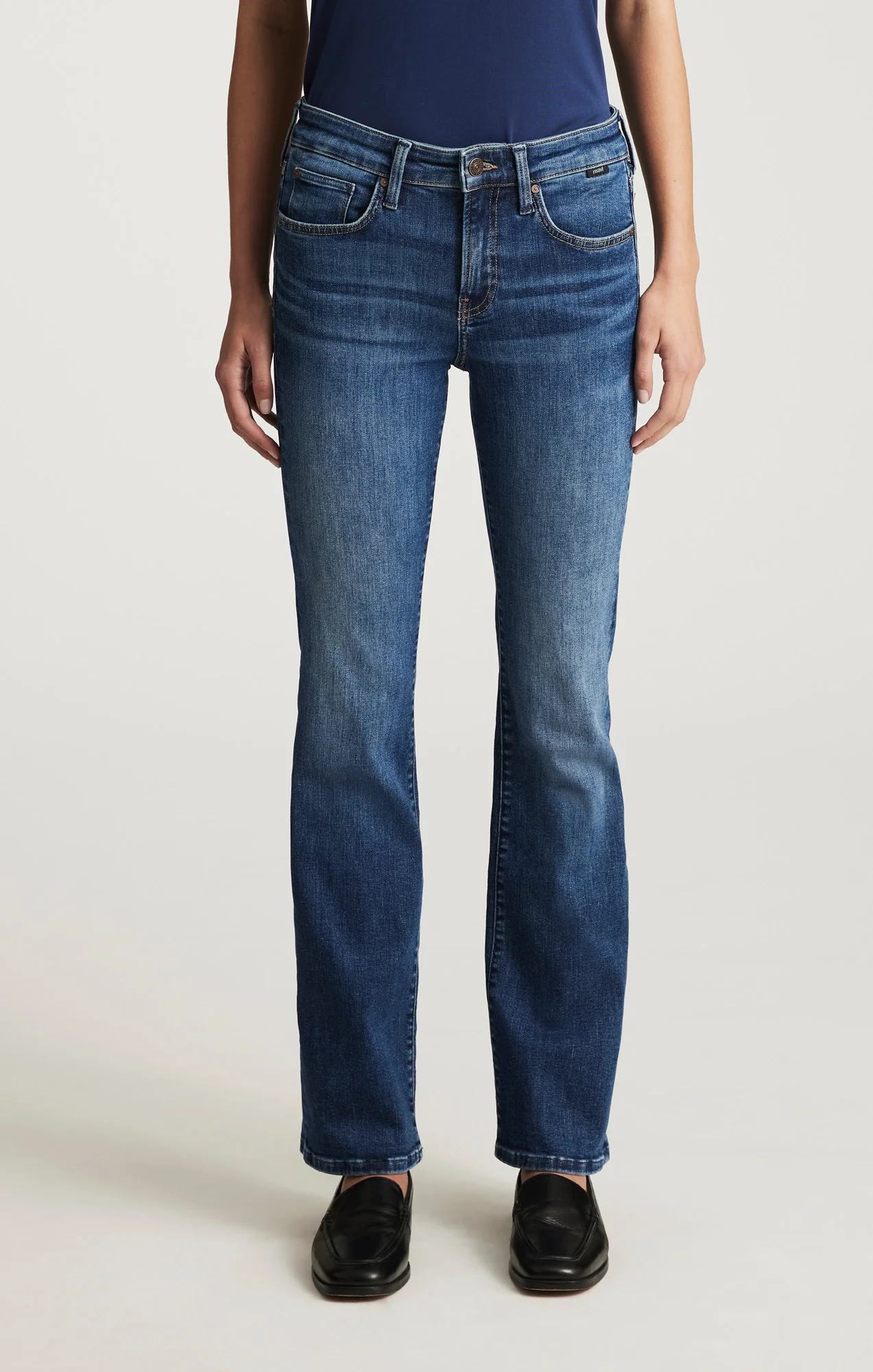 NEW YORK STRAIGHT LEG IN DARK BRUSHED FLEX BLUE - Image 5
