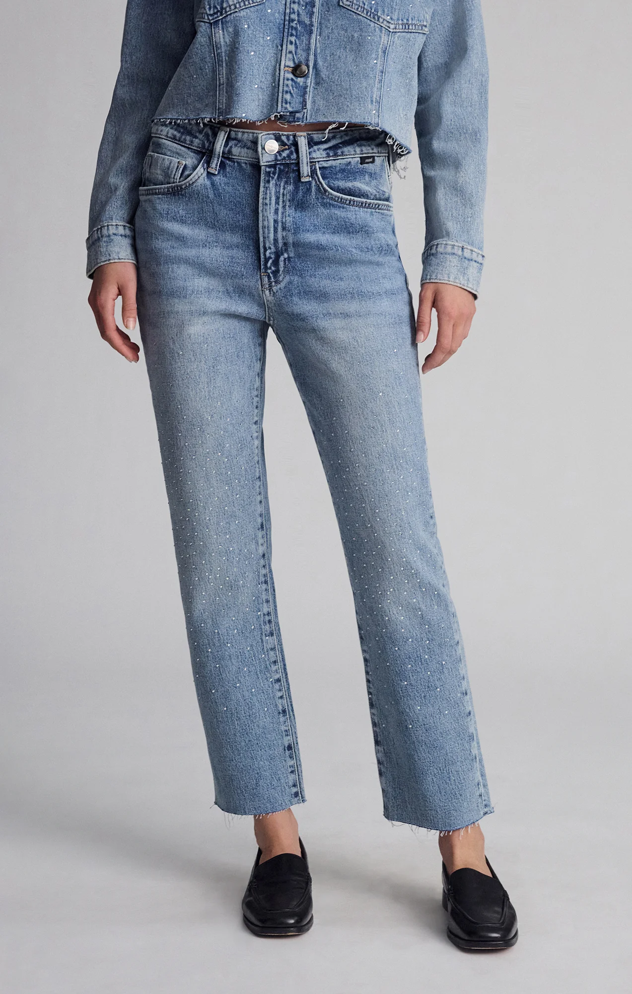 NEW YORK STRAIGHT LEG IN MID EMBELLISHED DENIM - Image 3