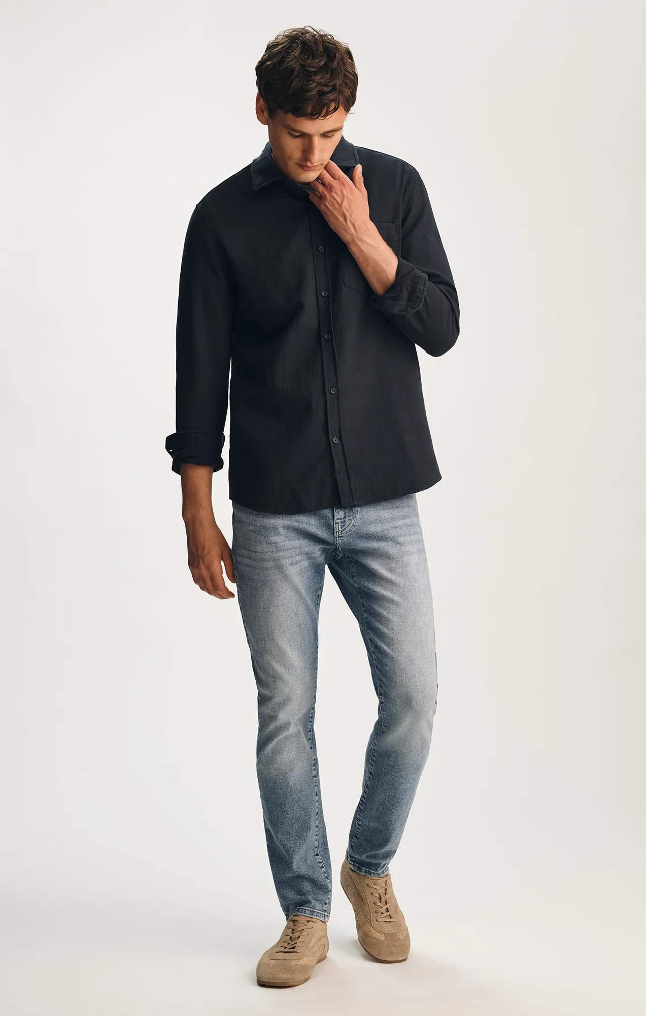 ONE POCKET BUTTON-UP SHIRT IN SKY CAPTAIN - Image 3