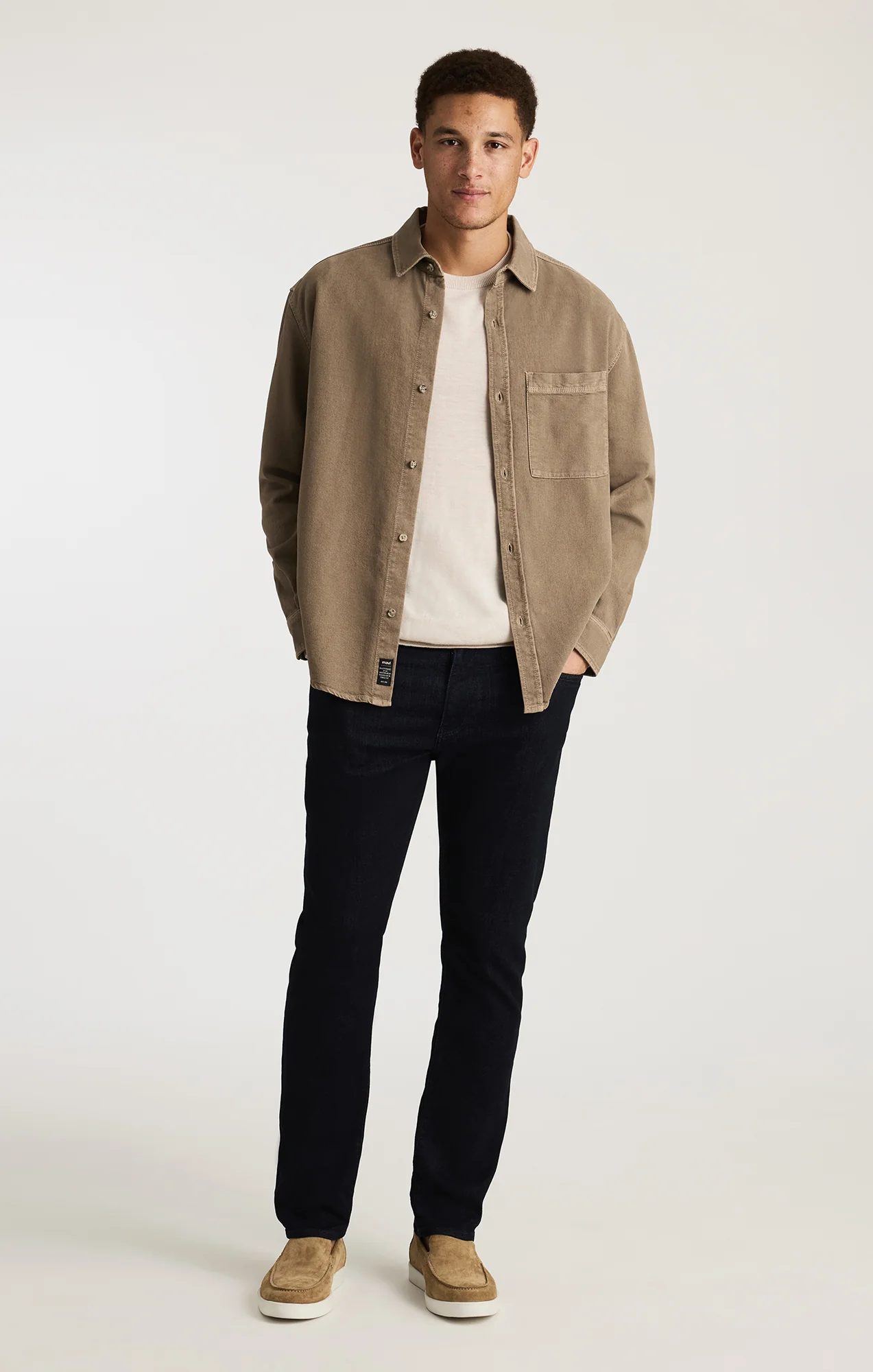 ONE POCKET BUTTON-UP SHIRT IN WALNUT - Image 5