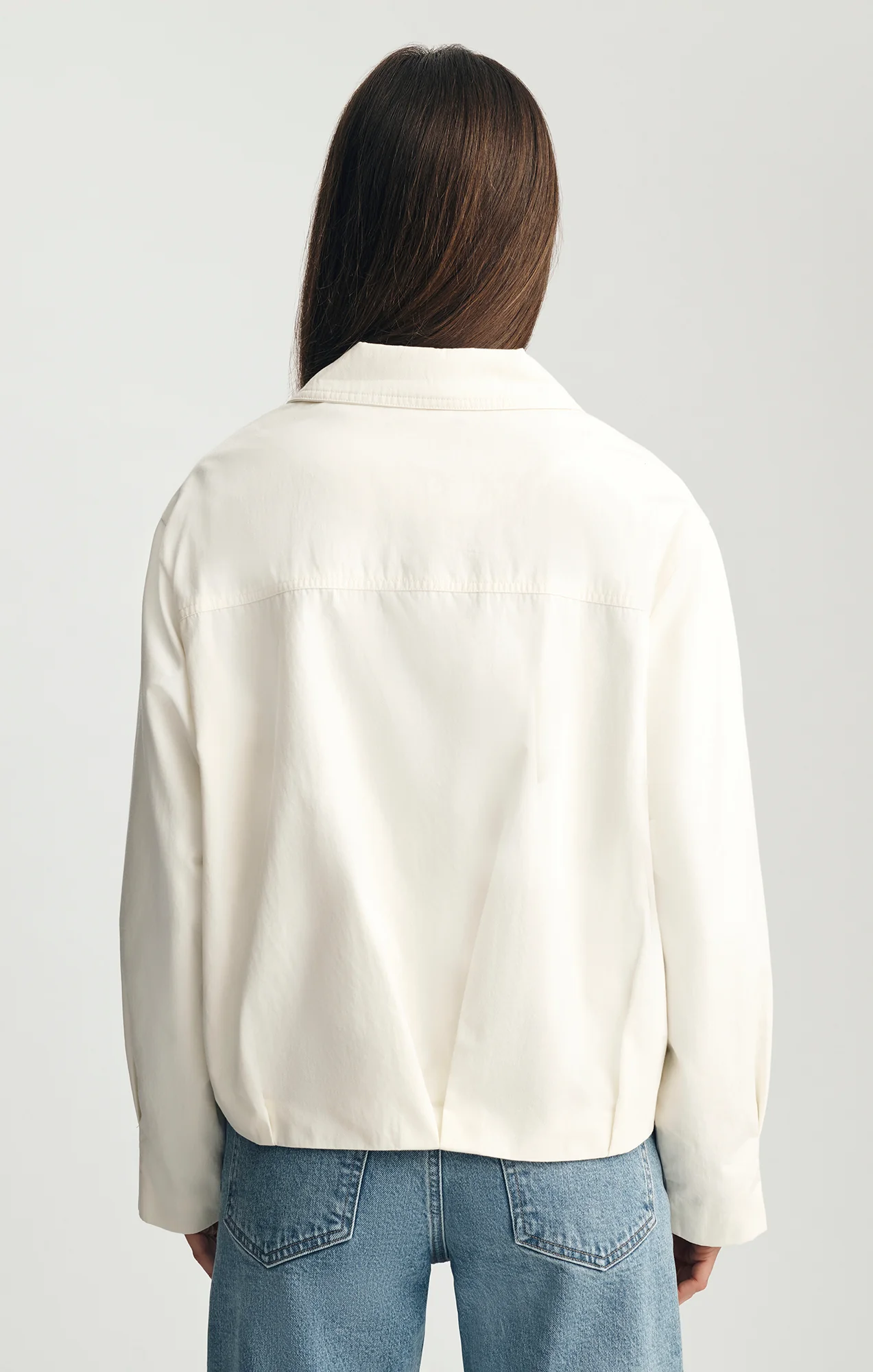 OVERSIZED ZIP JACKET IN VANILLA ICE - Image 4