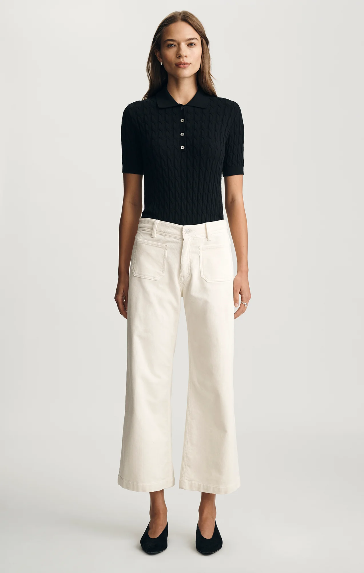 PALOMA MARINE WIDE LEG IN WHITE CORD