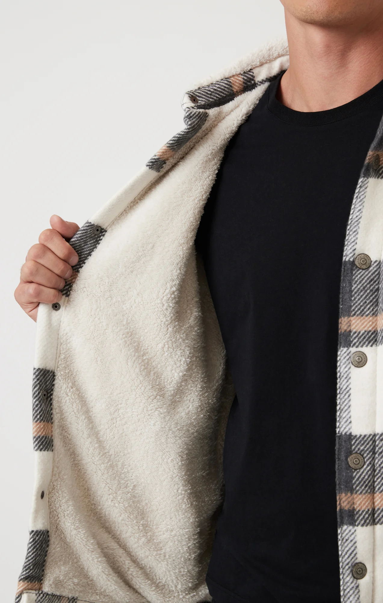 PLAID SHACKET IN GRAY CHECK - Image 8