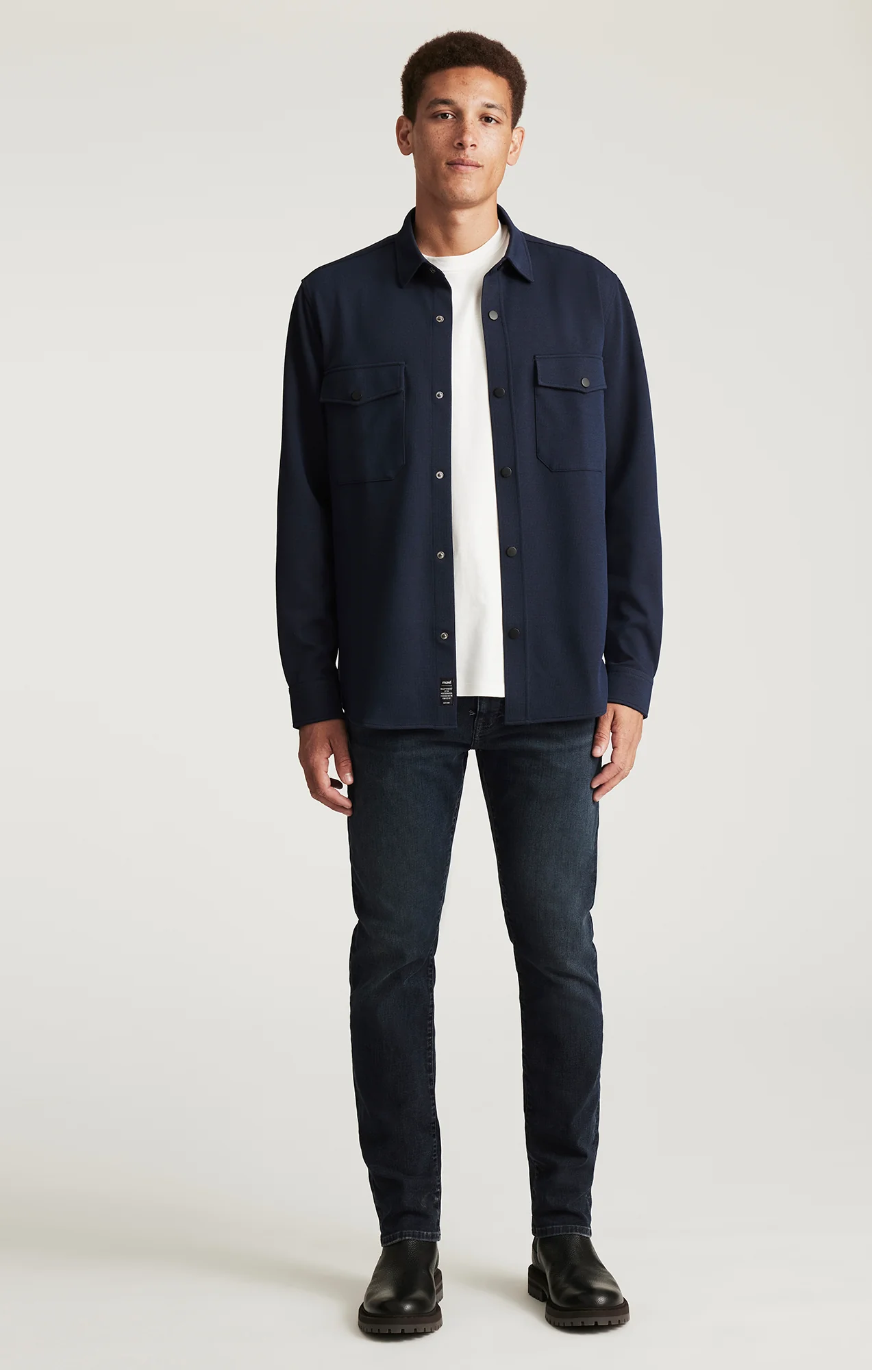 DOUBLE POCKET BUTTON-UP SHIRT IN BARITONE BLUE - Image 5