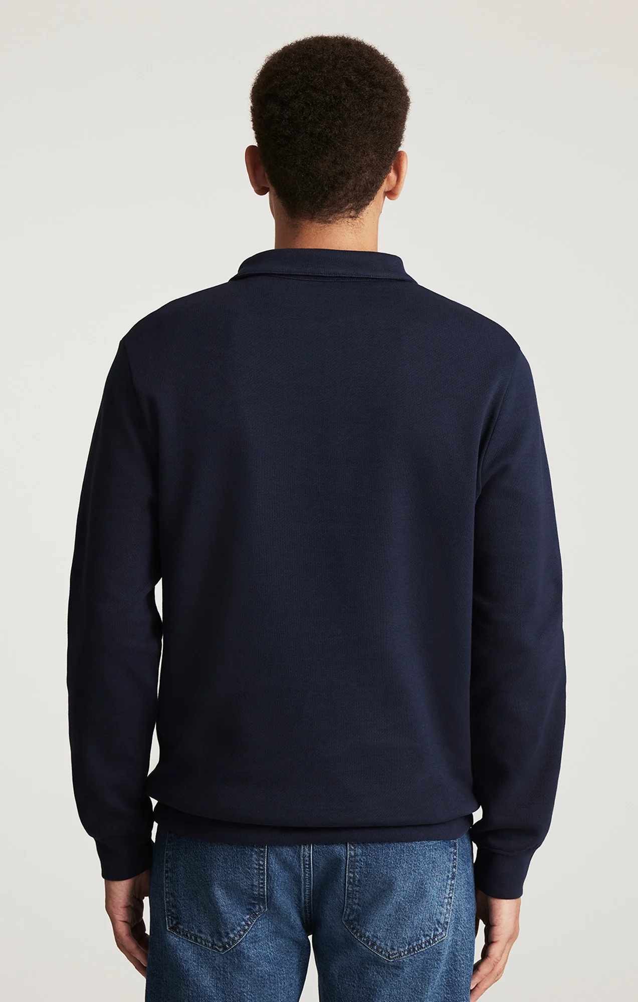 HALF ZIP SWEATSHIRT IN BARITONE BLUE - Image 2