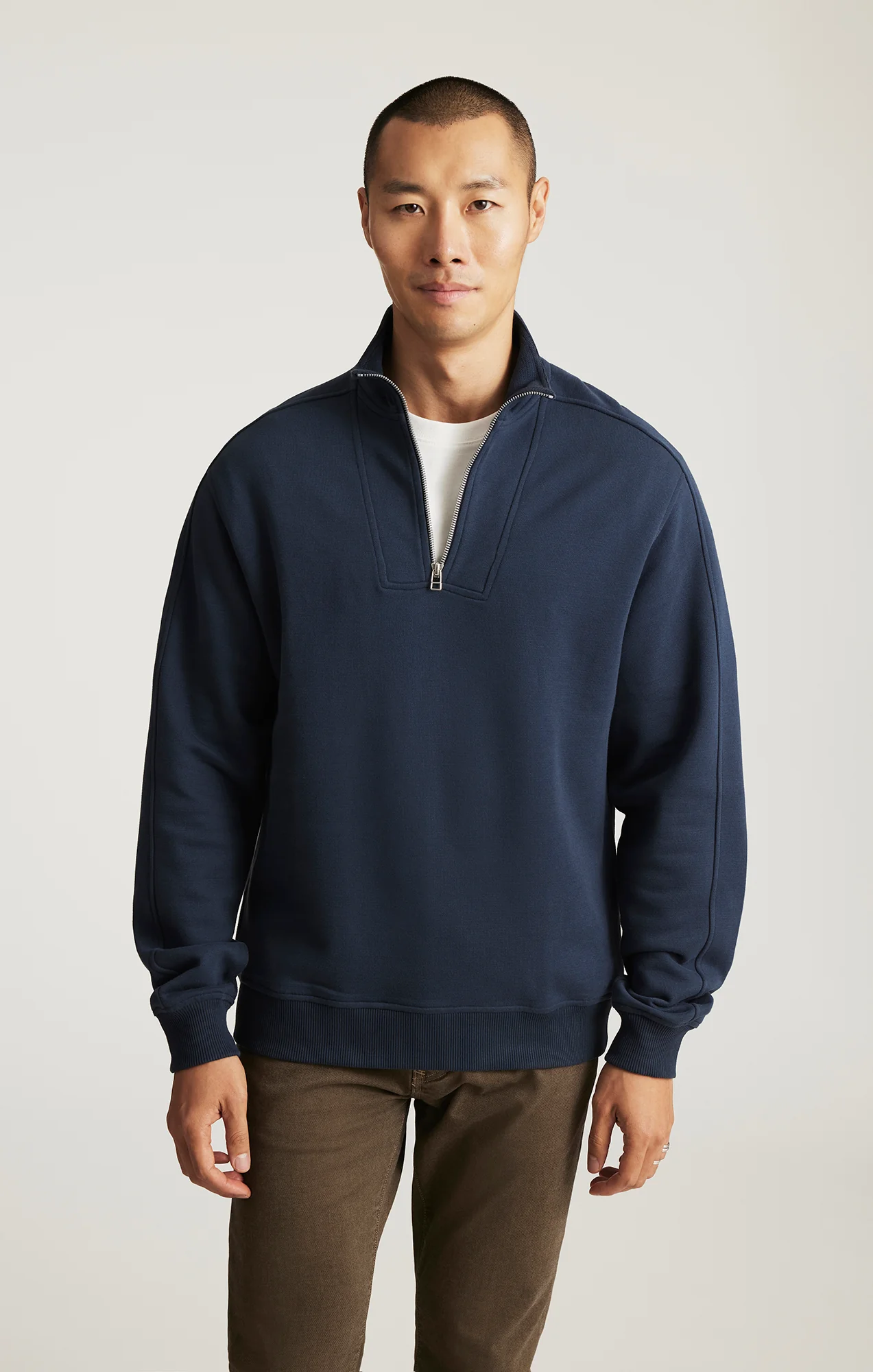 EDITION HALF ZIP SWEATSHIRT IN TOTAL ECLIPSE