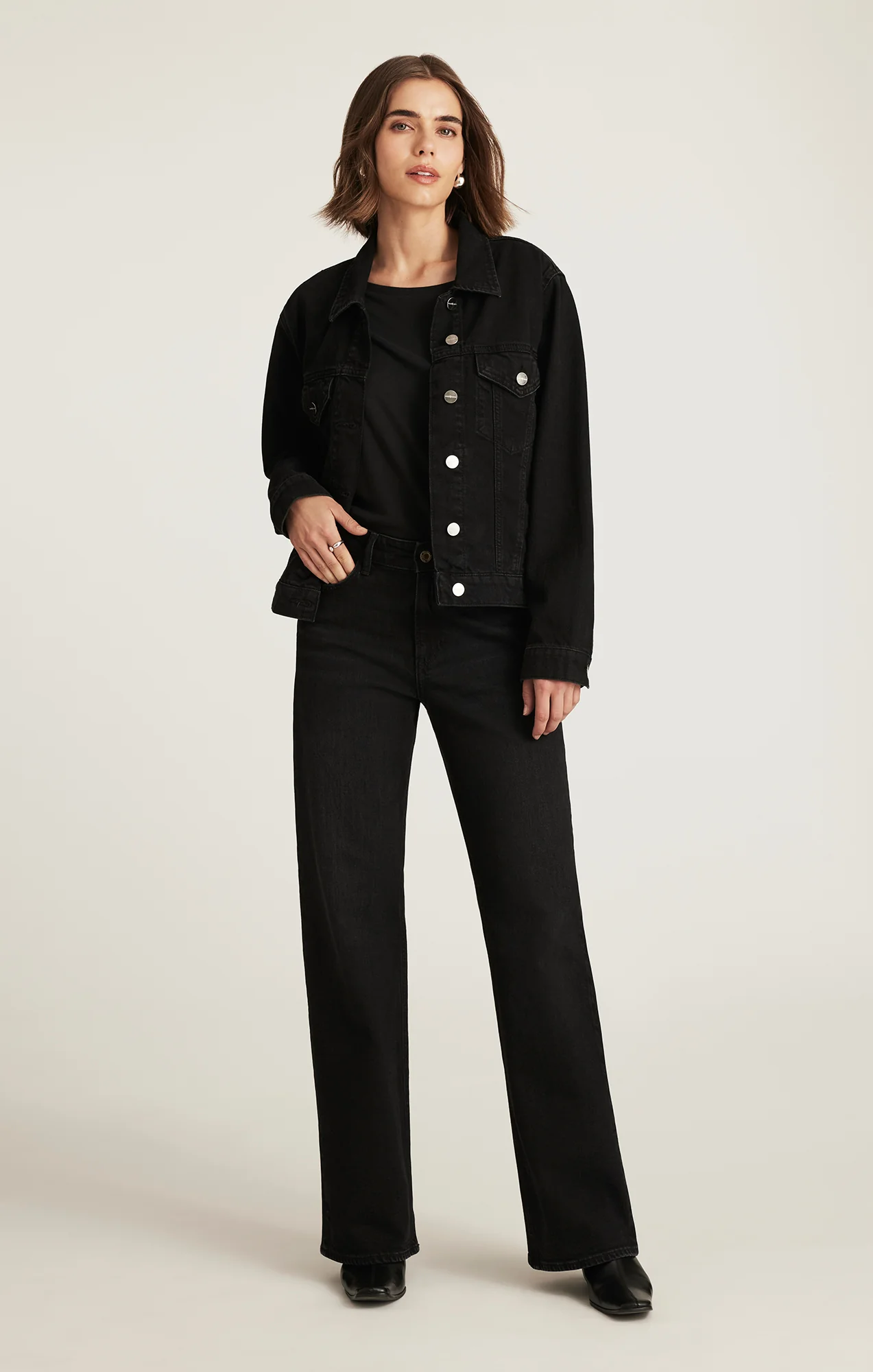 RUBY DENIM JACKET IN DARK SMOKE ICON - Image 4