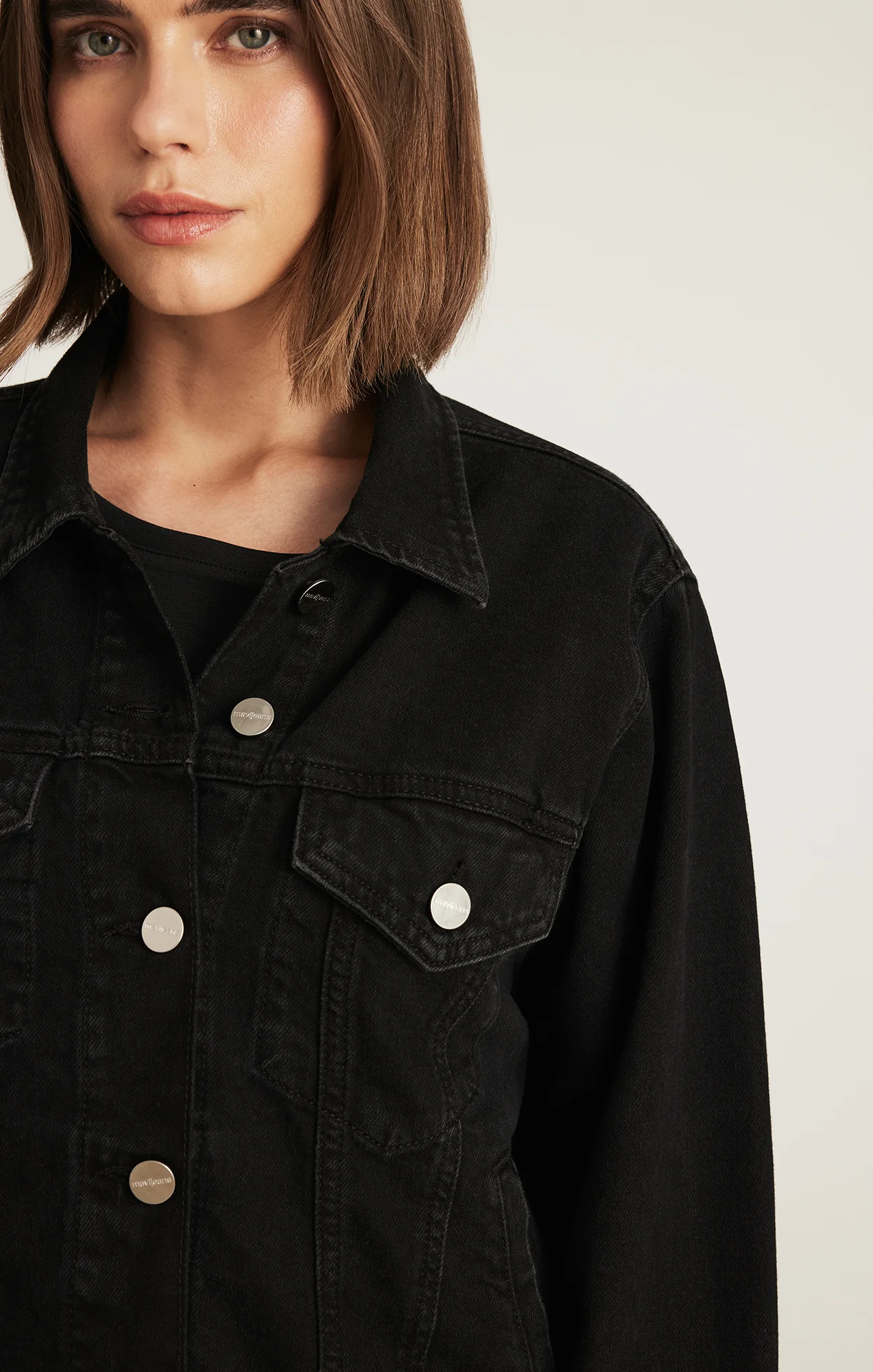 RUBY DENIM JACKET IN DARK SMOKE ICON - Image 5