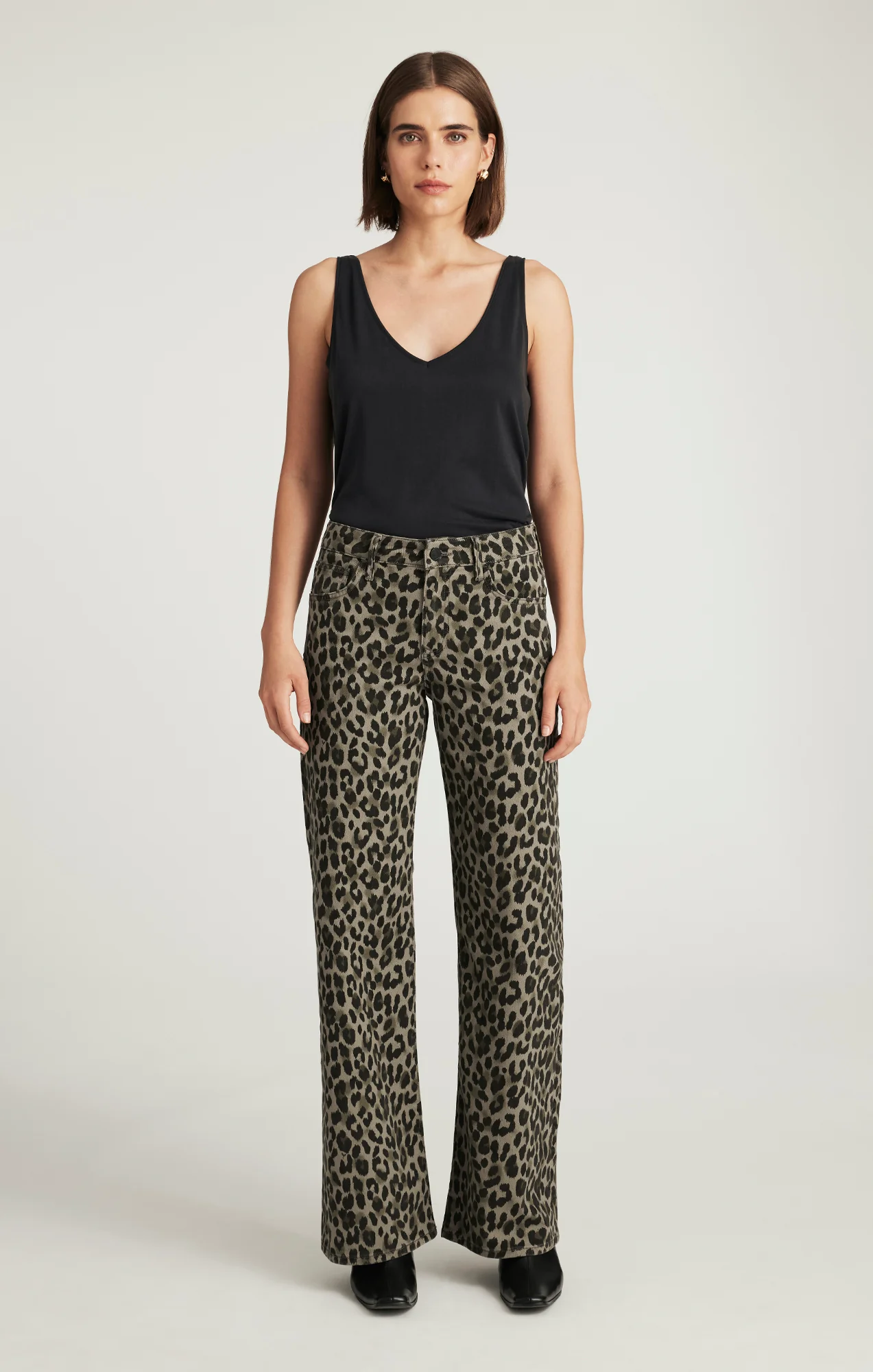 SABRINA WIDE LEG IN GREEN LEO DENIM - Image 2