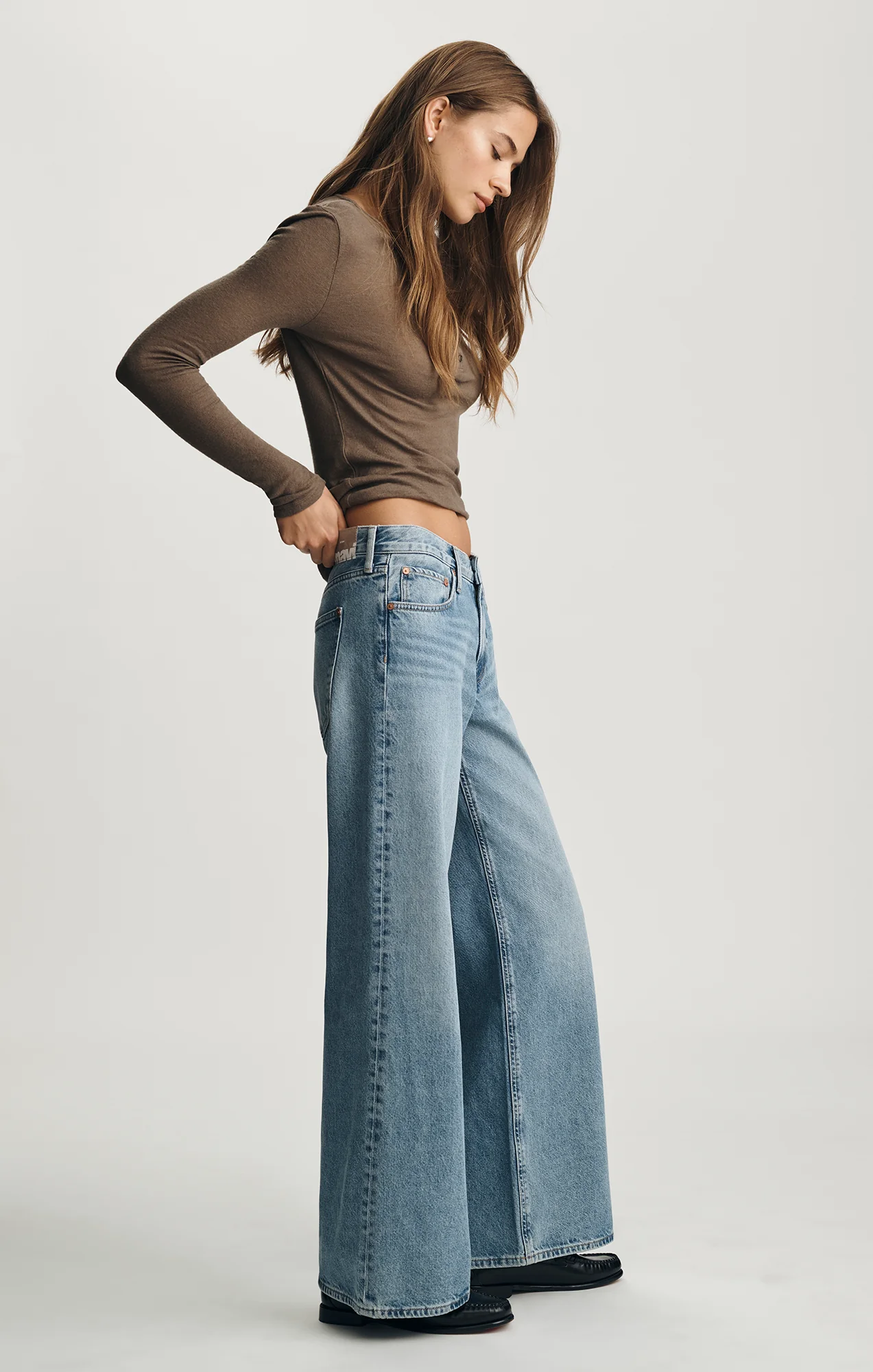 SANDY WIDE LEG IN MID USED CLASSIC DENIM - Image 2