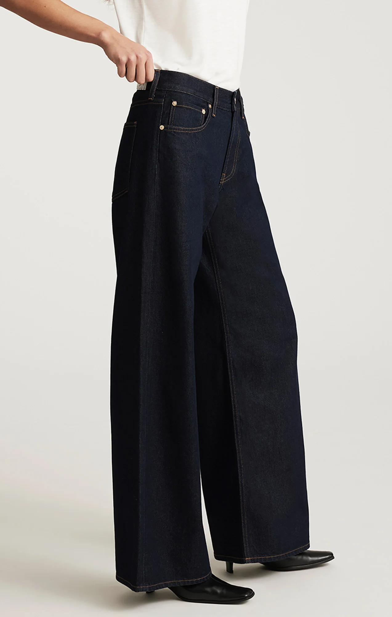 SANDY WIDE LEG IN RINSE CLASSIC DENIM - Image 7