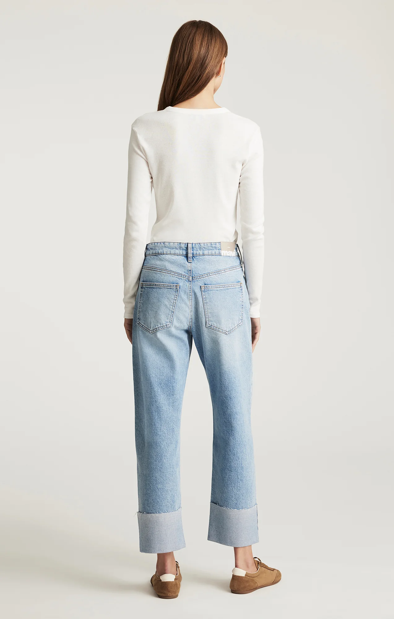 SAVANNAH CUFFED STRAIGHT LEG IN LIGHT BRUSHED CLASSIC BLUE - Image 3