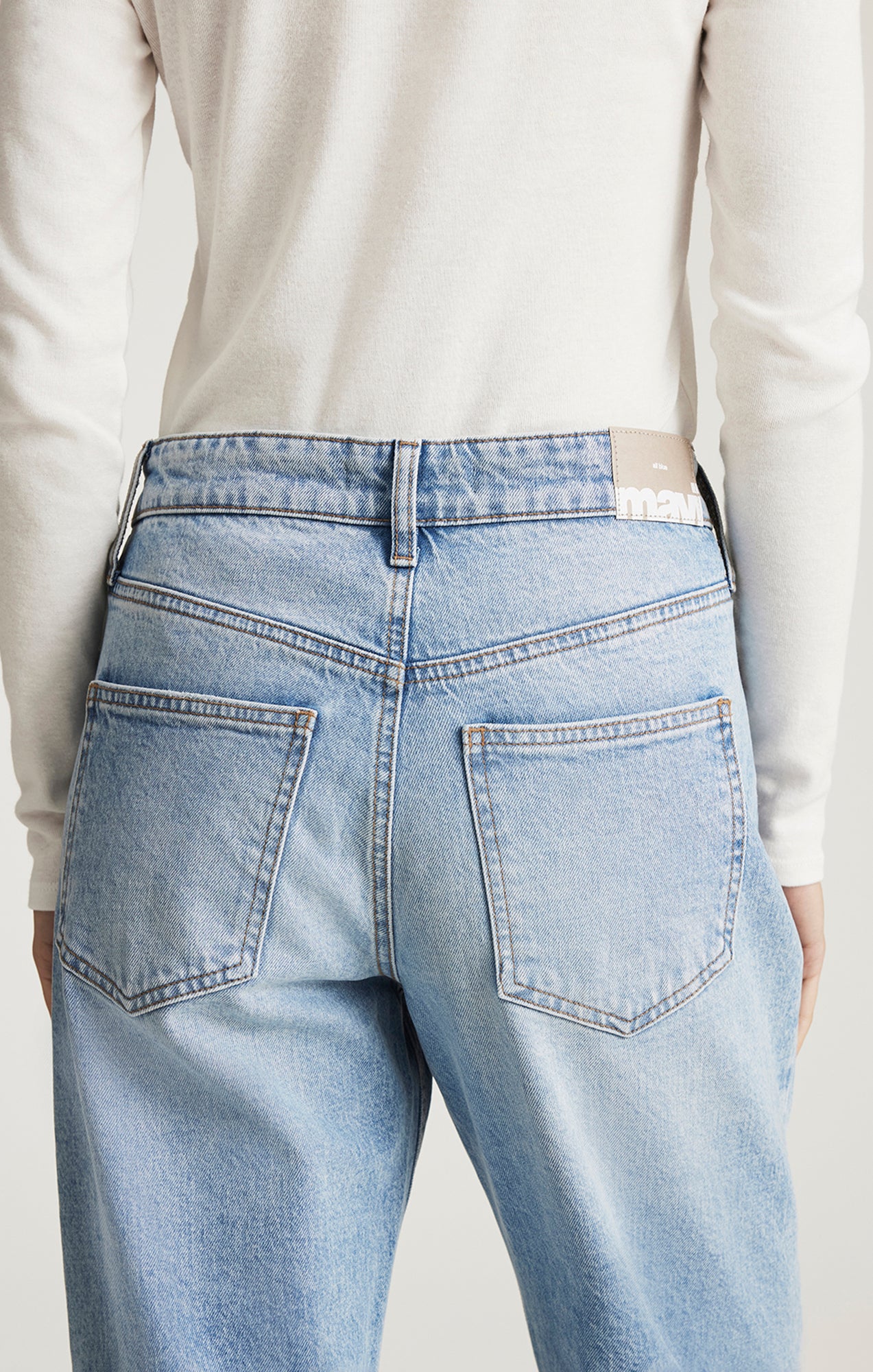 SAVANNAH CUFFED STRAIGHT LEG IN LIGHT BRUSHED CLASSIC BLUE - Image 6