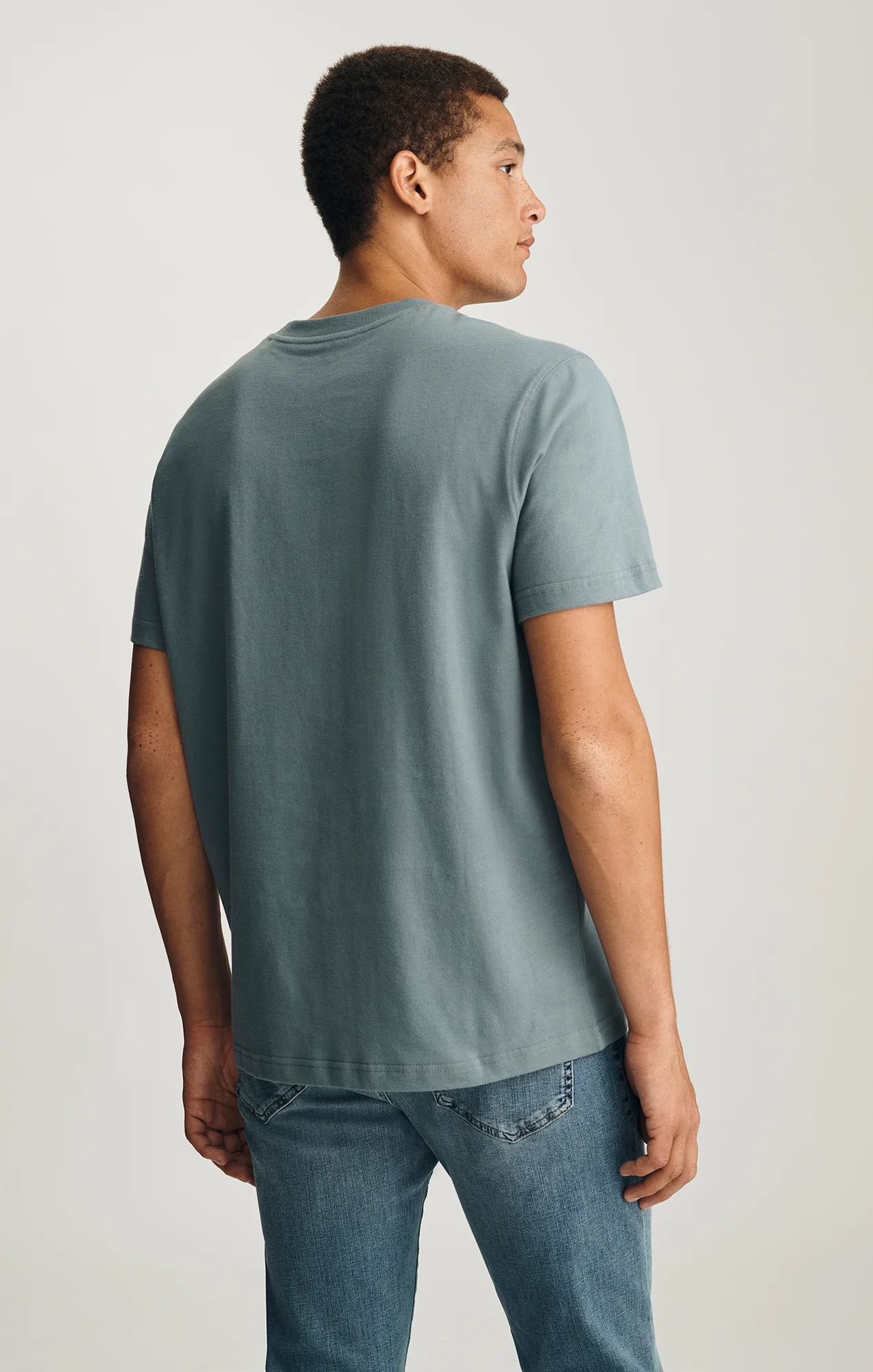 BASIC SHORT SLEEVE T-SHIRT IN GOBLIN BLUE - Image 3
