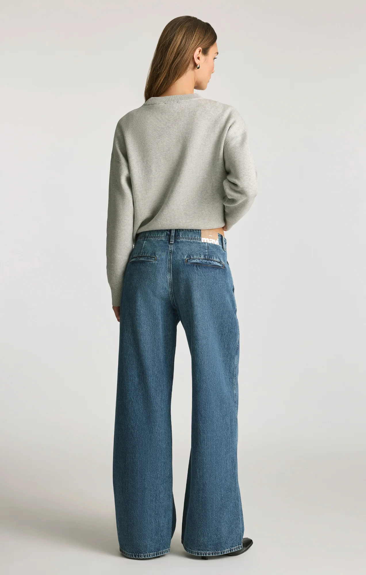 SIENA CHINO WIDE LEG IN DARK SHADED WELL BLUE - Image 2