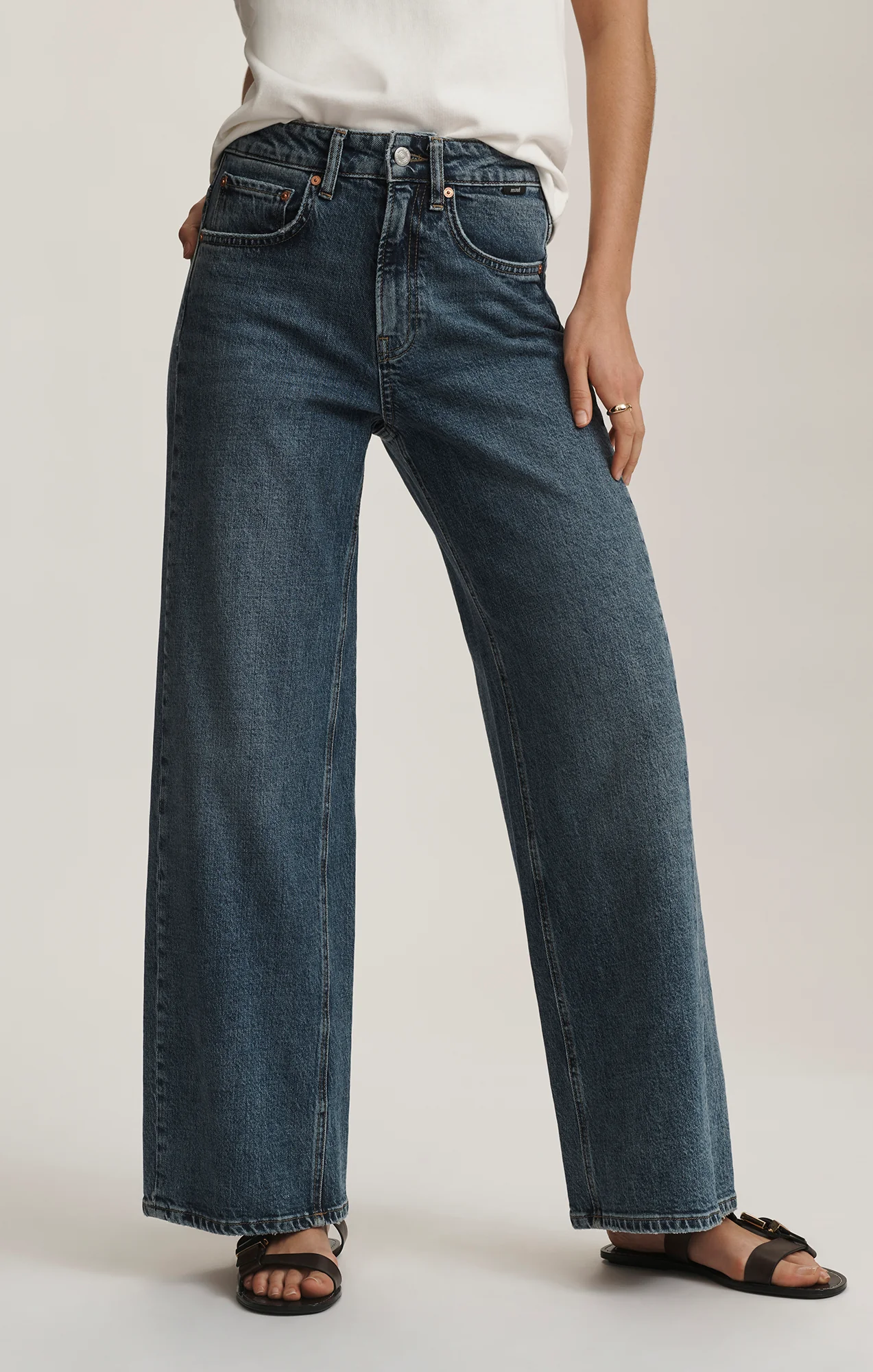 SIENA WIDE LEG IN DARK USED CLASSIC BLUE - Image 3
