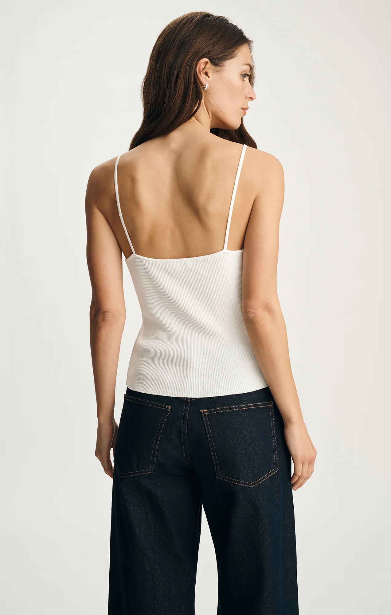 EDITION LACE CAMI SWEATER IN ANTIQUE WHITE - Image 3