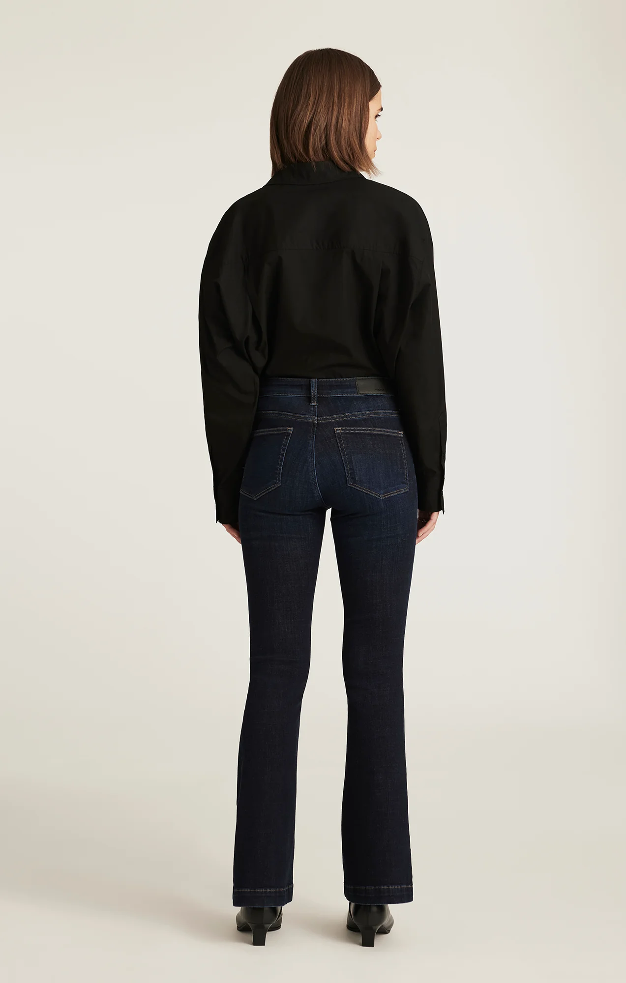 SYDNEY FLARE IN DARK BRUSHED FEATHER BLUE - Image 2