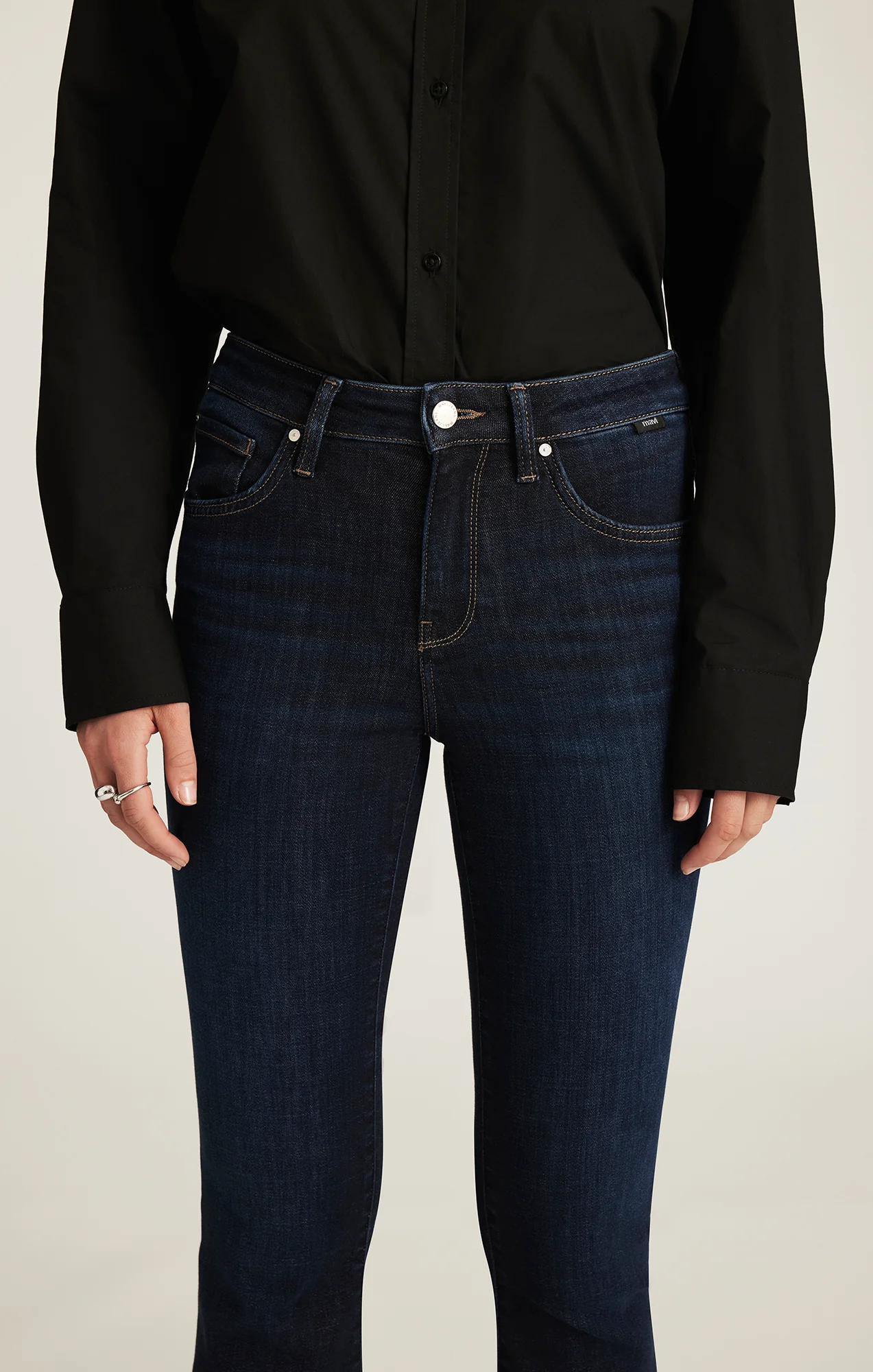 SYDNEY FLARE IN DARK BRUSHED FEATHER BLUE - Image 5