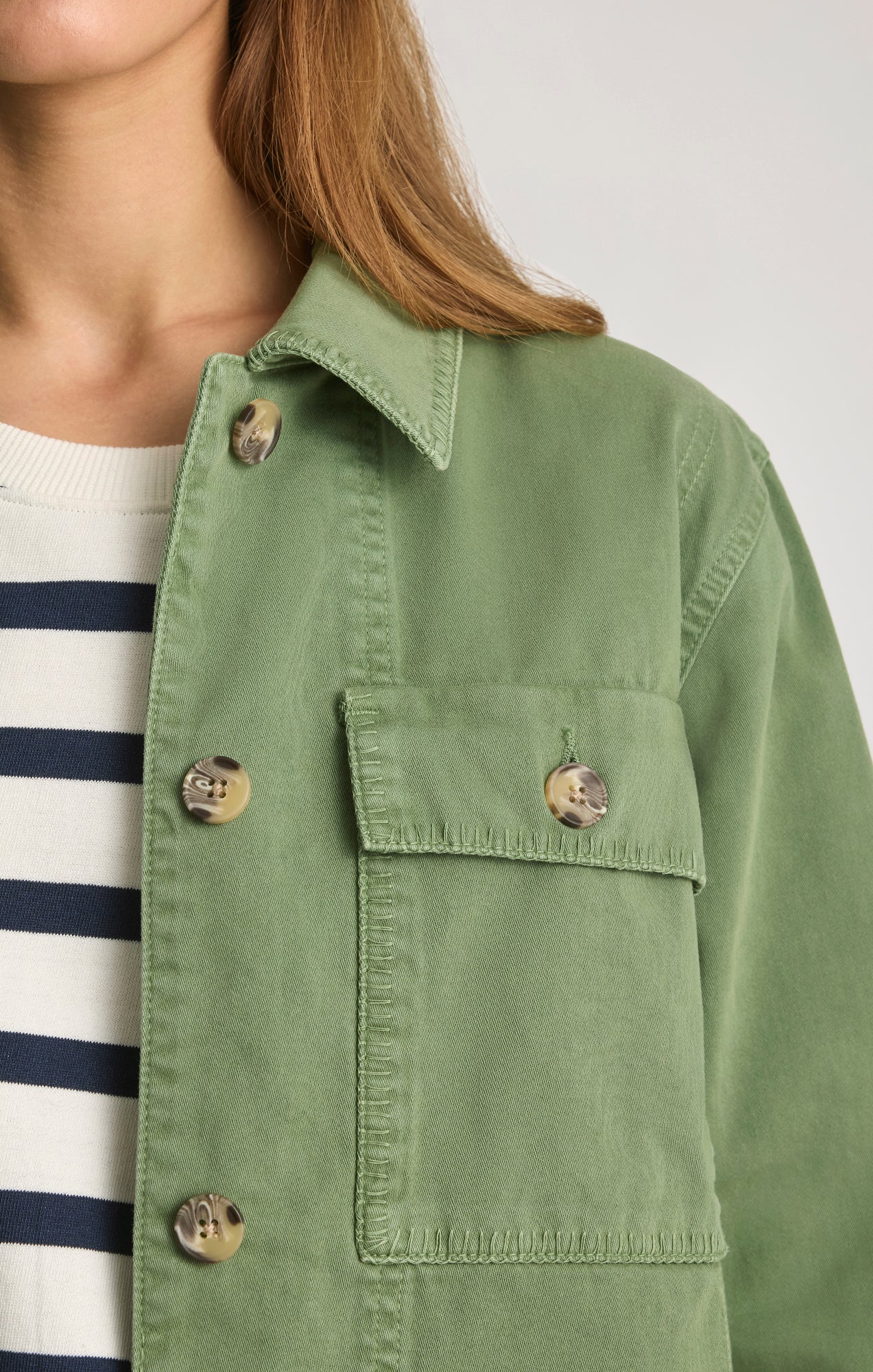 UTILITY OVERSHIRT IN BRONZE GREEN - Image 4