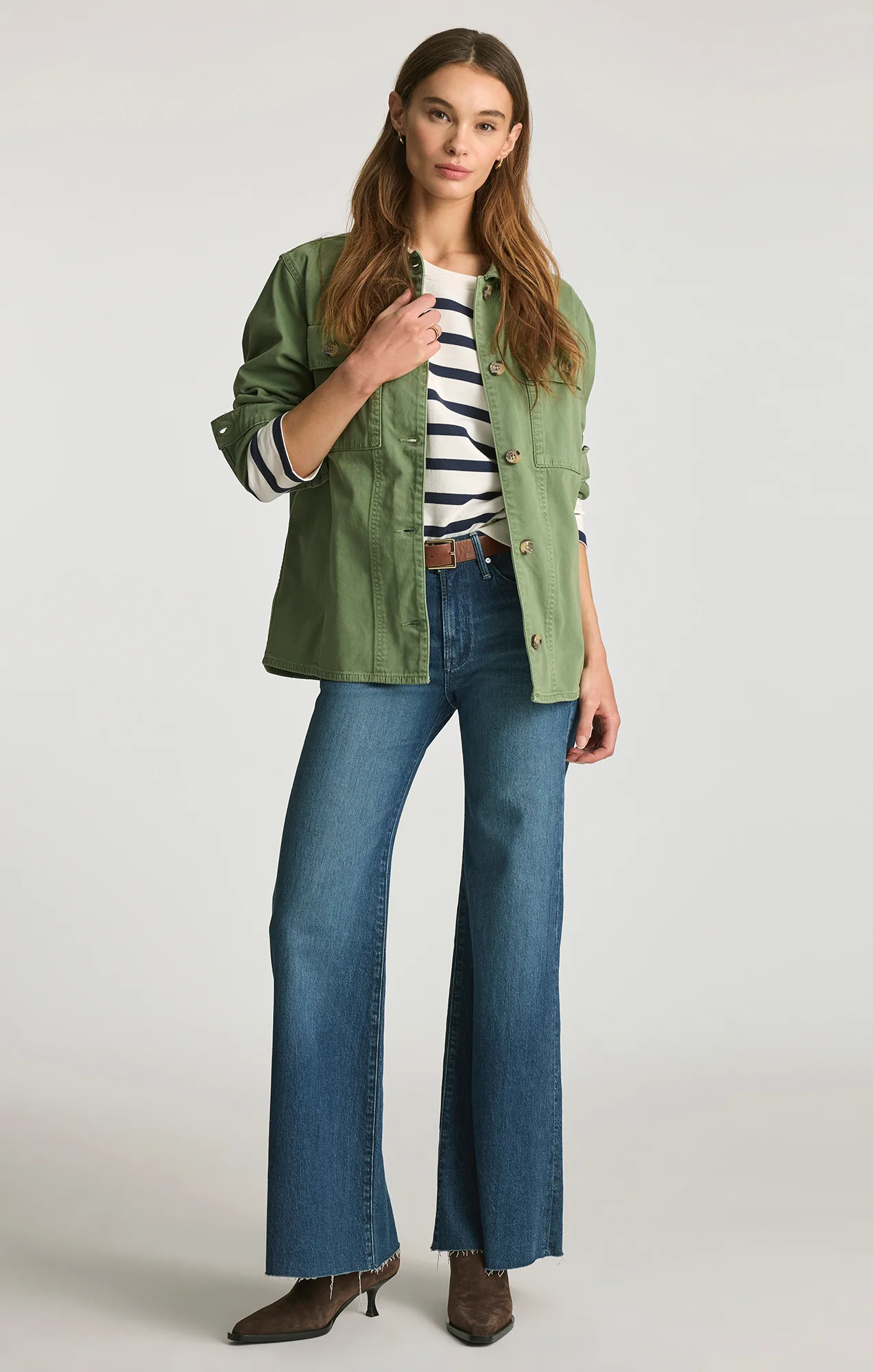 UTILITY OVERSHIRT IN BRONZE GREEN - Image 5
