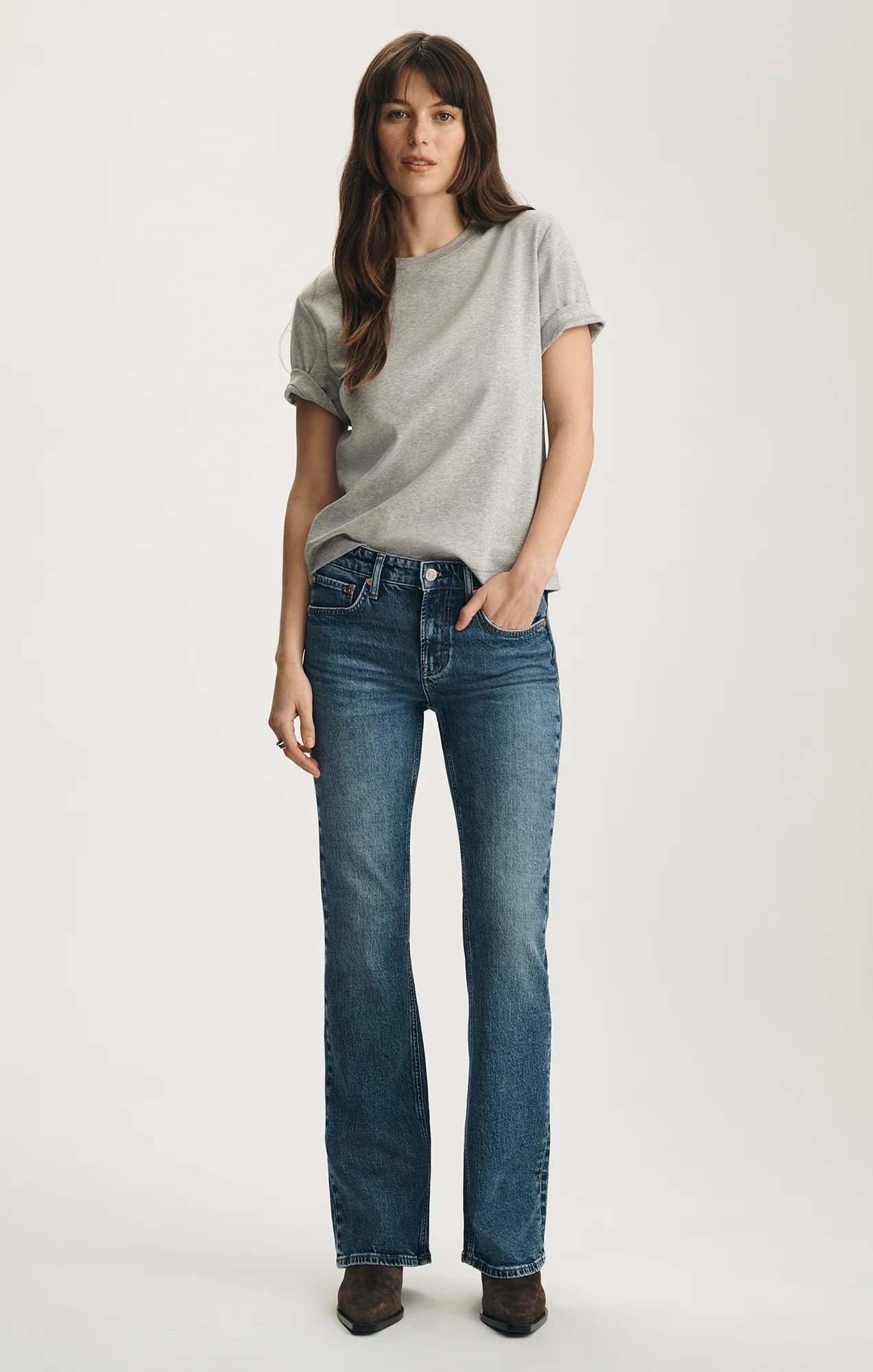 VICKY BOOTCUT IN DARK BRUSHED  CLASSIC BLUE - Image 3
